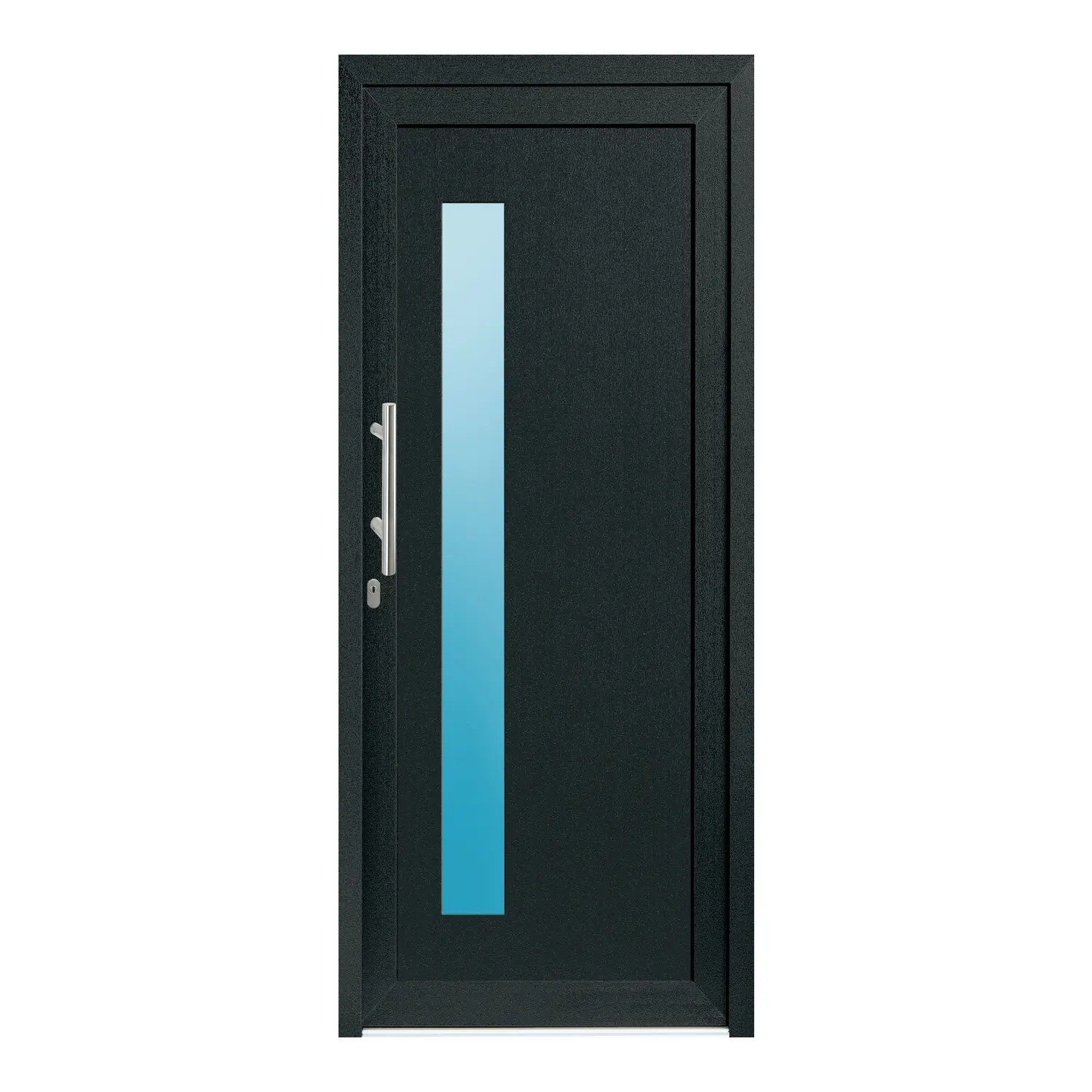 Haustür 96x227 cm Anthrazit-Grau genarbt Pluto aus Kunststoff {product.title} {product.width / 10}x{product.height / 10} cm {product.color} {f:if(condition: product.isDoor, then: product.filling, else: '')}