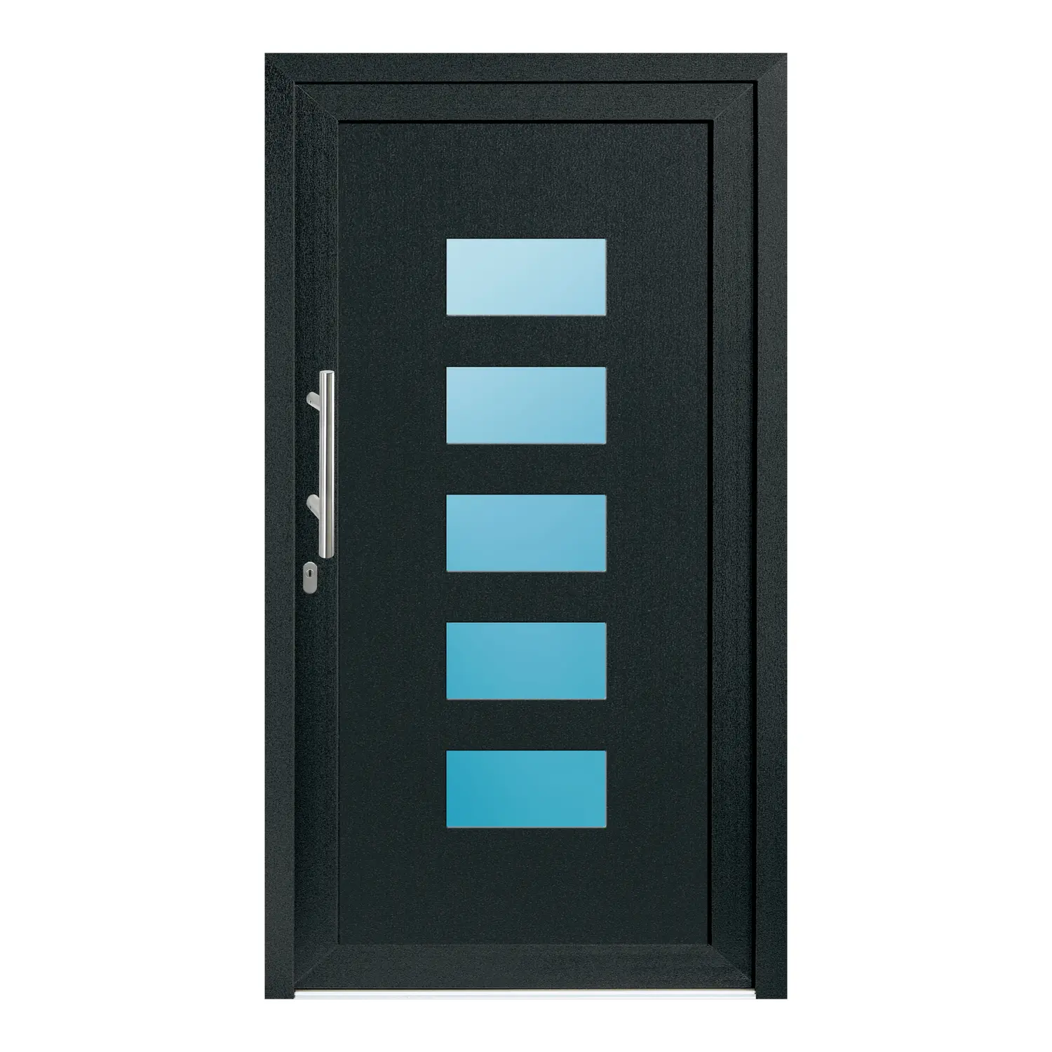 Haustür 111x201 cm Anthrazit-Grau genarbt Merkur aus Kunststoff {product.title} {product.width / 10}x{product.height / 10} cm {product.color} {f:if(condition: product.isDoor, then: product.filling, else: '')}