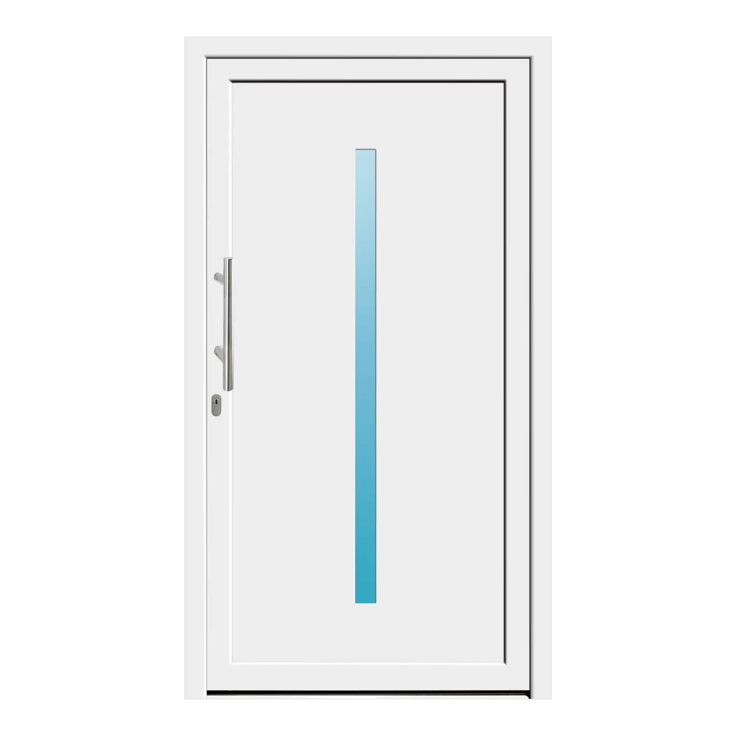 Haustür 109x197 cm Weiß Venus aus Kunststoff {product.title} {product.width / 10}x{product.height / 10} cm {product.color} {f:if(condition: product.isDoor, then: product.filling, else: '')}