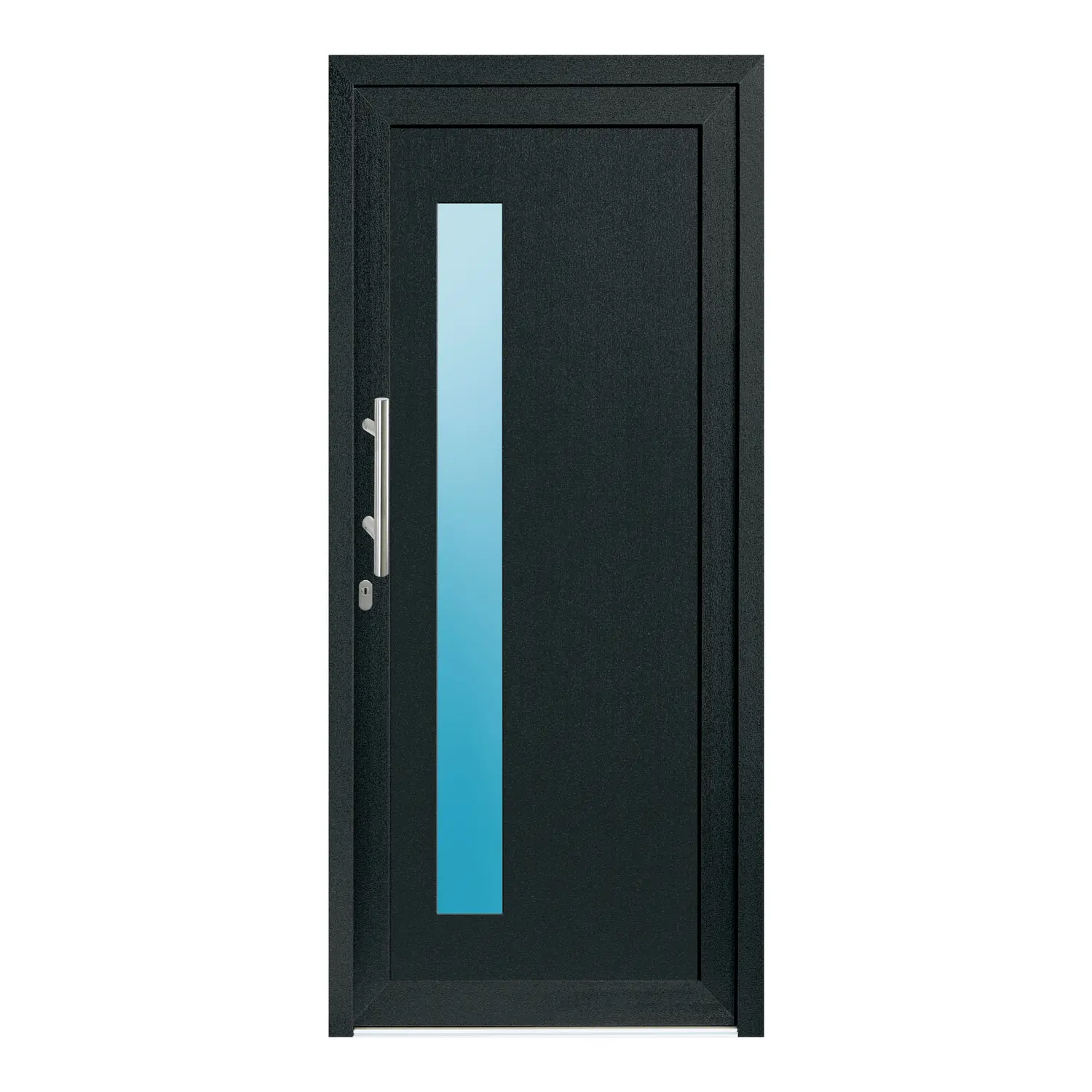 Haustür 97x219 cm Anthrazit-Grau genarbt Pluto aus Kunststoff {product.title} {product.width / 10}x{product.height / 10} cm {product.color} {f:if(condition: product.isDoor, then: product.filling, else: '')}