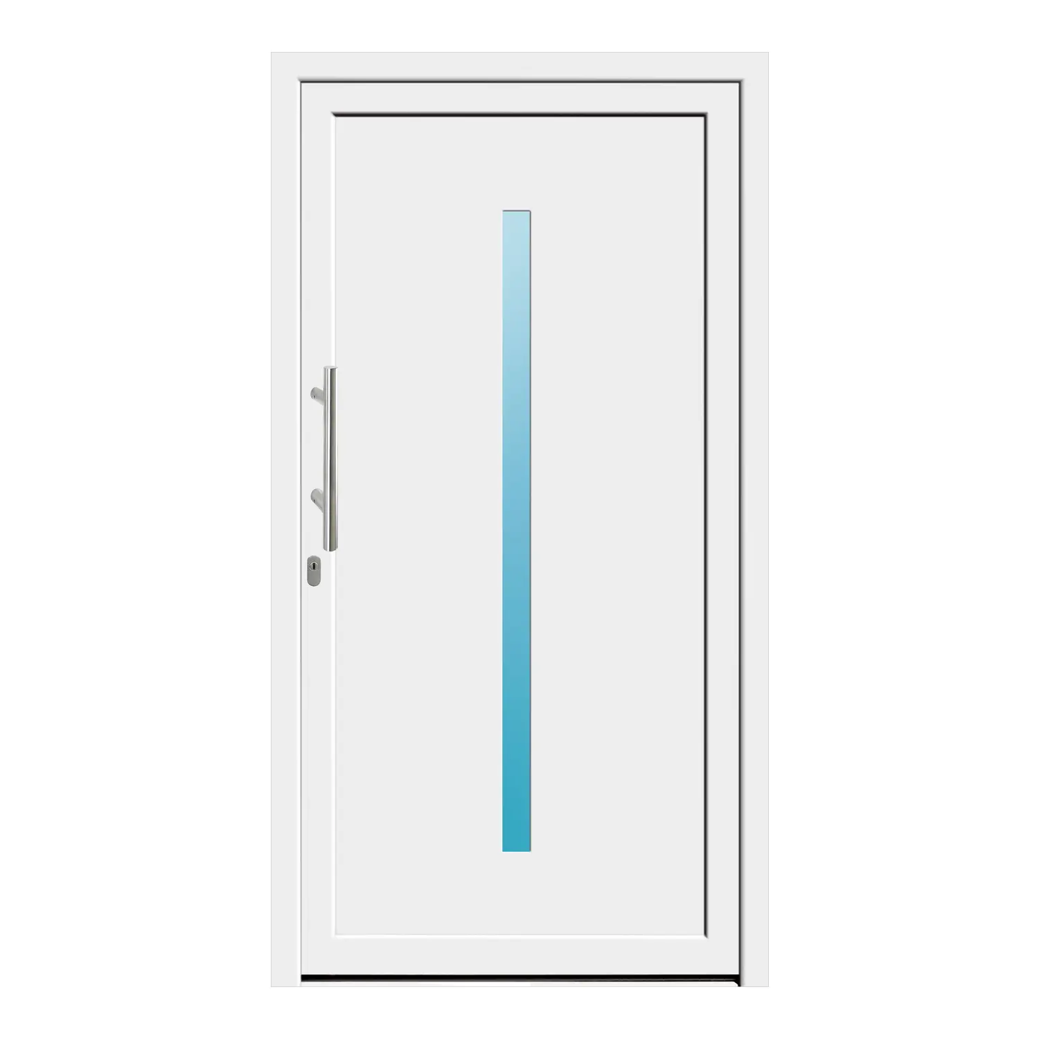 Haustür 107x201 cm Weiß Venus aus Kunststoff {product.title} {product.width / 10}x{product.height / 10} cm {product.color} {f:if(condition: product.isDoor, then: product.filling, else: '')}