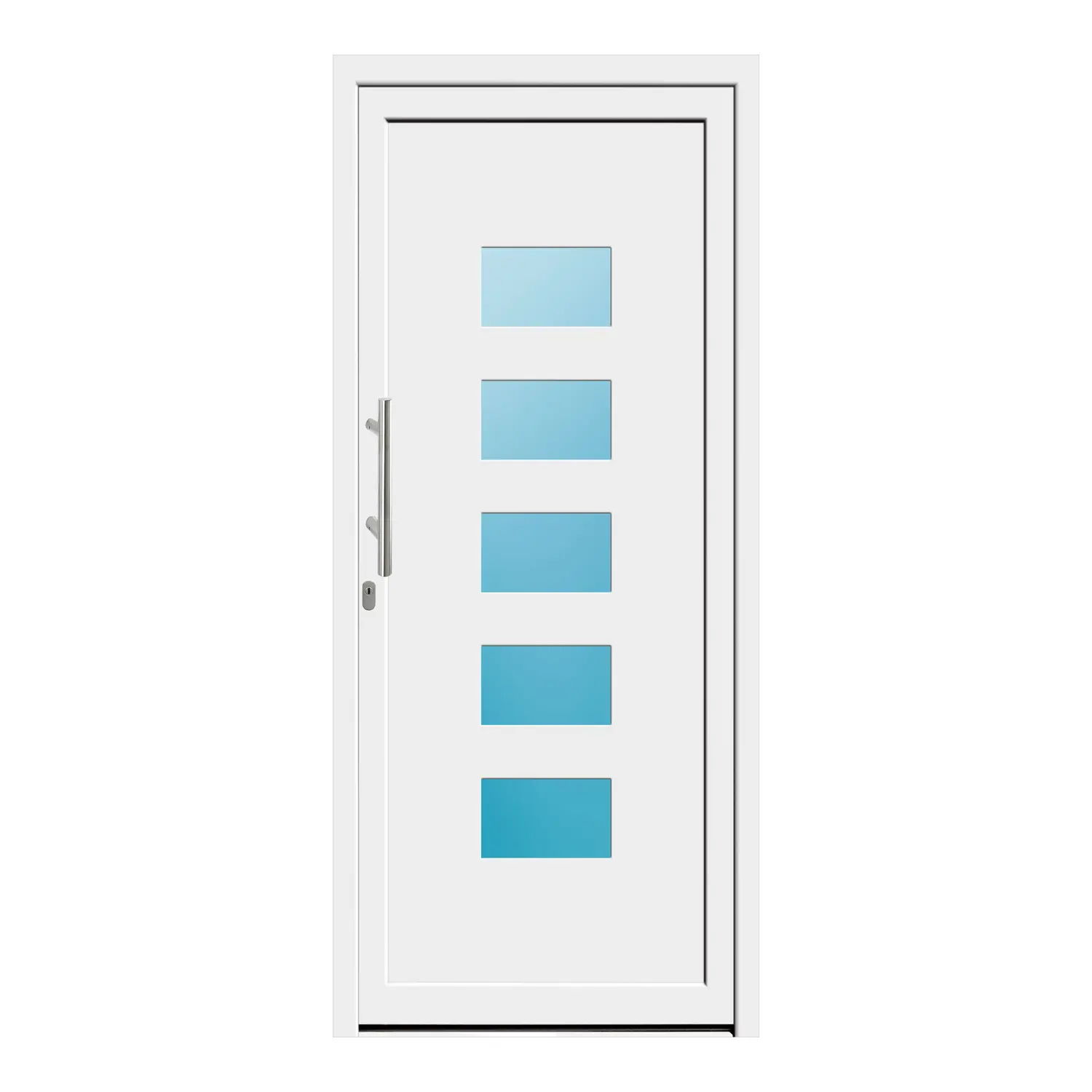 Haustür 95x219 cm Weiß Merkur aus Kunststoff {product.title} {product.width / 10}x{product.height / 10} cm {product.color} {f:if(condition: product.isDoor, then: product.filling, else: '')}