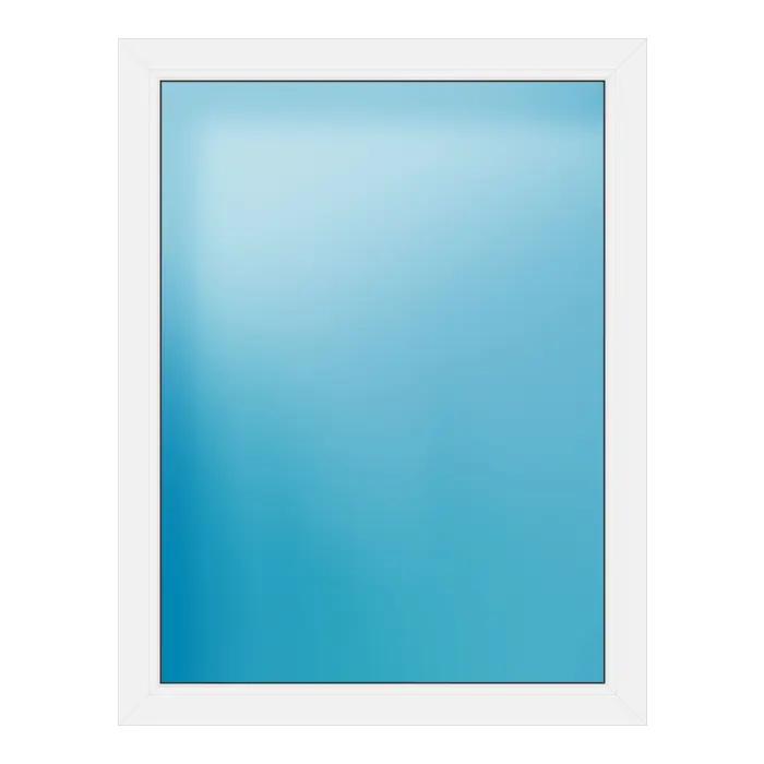 Festverglasung 100x130 cm Weiß