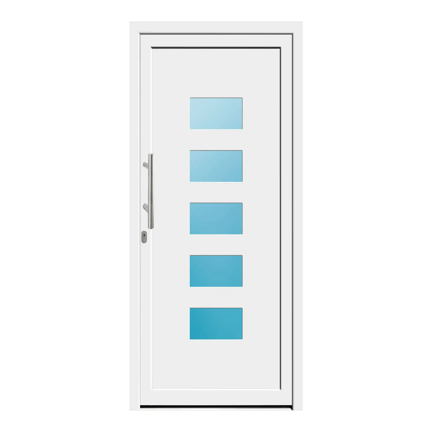 Haustür 91x205 cm Weiß Merkur aus Kunststoff {product.title} {product.width / 10}x{product.height / 10} cm {product.color} {f:if(condition: product.isDoor, then: product.filling, else: '')}