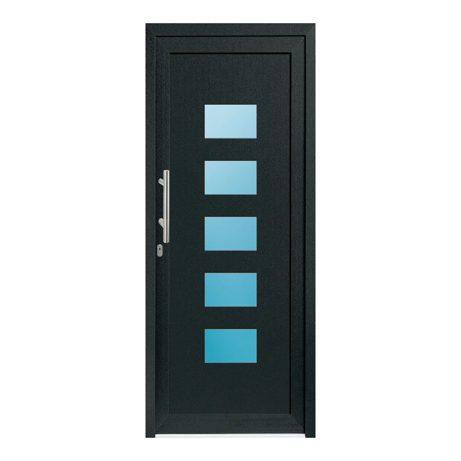 Haustür 93x227 cm Anthrazit-Grau genarbt Merkur aus Kunststoff {product.title} {product.width / 10}x{product.height / 10} cm {product.color} {f:if(condition: product.isDoor, then: product.filling, else: '')}