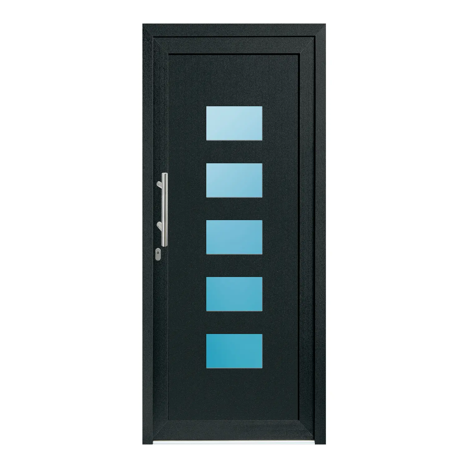 Haustür 99x227 cm Anthrazit-Grau genarbt Merkur aus Kunststoff {product.title} {product.width / 10}x{product.height / 10} cm {product.color} {f:if(condition: product.isDoor, then: product.filling, else: '')}