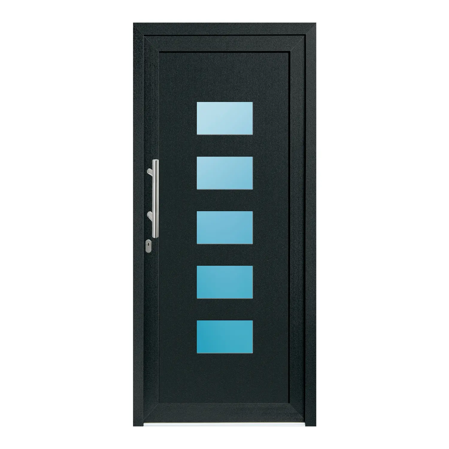 Haustür 93x205 cm Anthrazit-Grau genarbt Merkur aus Kunststoff {product.title} {product.width / 10}x{product.height / 10} cm {product.color} {f:if(condition: product.isDoor, then: product.filling, else: '')}