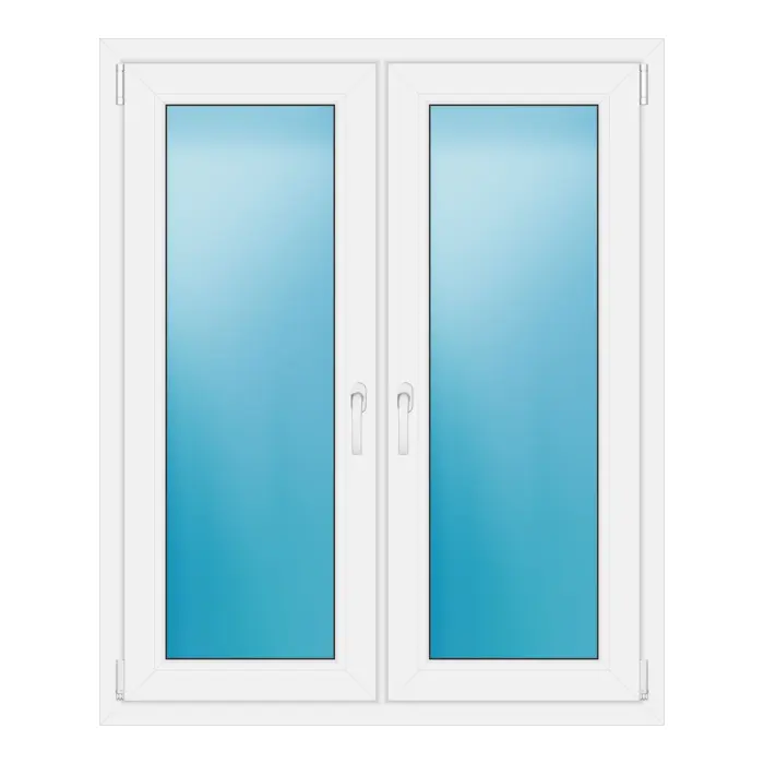 Zweiflügeliges Fenster 109x132,5 cm Weiß