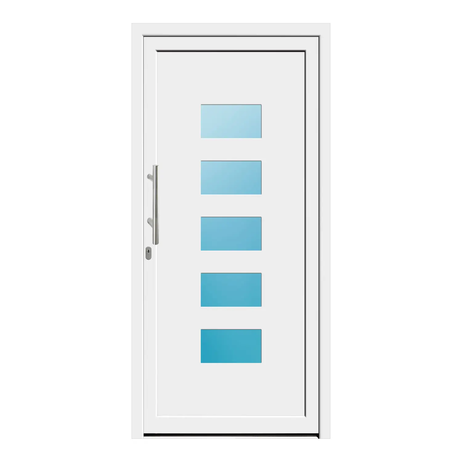 Haustür 99x207 cm Weiß Merkur aus Kunststoff {product.title} {product.width / 10}x{product.height / 10} cm {product.color} {f:if(condition: product.isDoor, then: product.filling, else: '')}