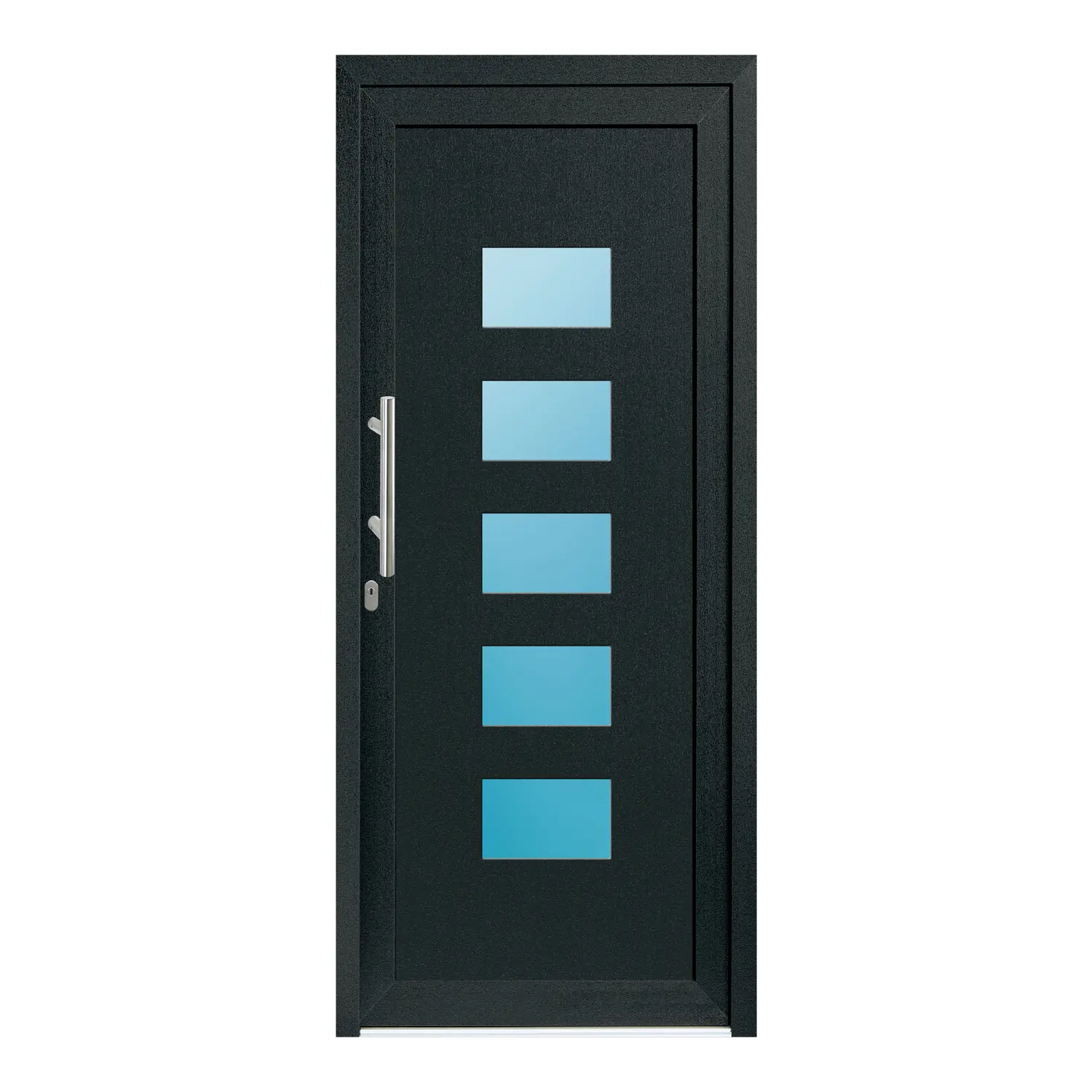 Haustür 93x217 cm Anthrazit-Grau genarbt Merkur aus Kunststoff {product.title} {product.width / 10}x{product.height / 10} cm {product.color} {f:if(condition: product.isDoor, then: product.filling, else: '')}