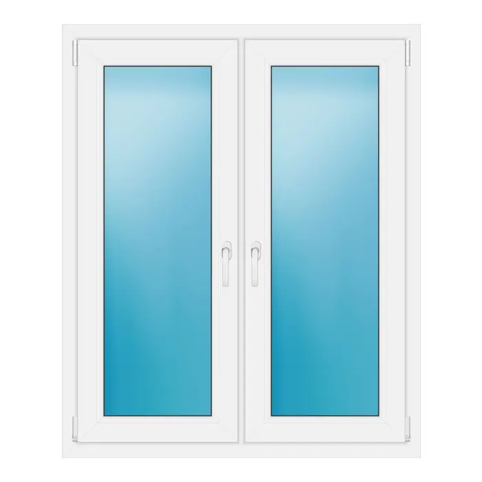 Zweiflügeliges Fenster 110x133 cm Weiß