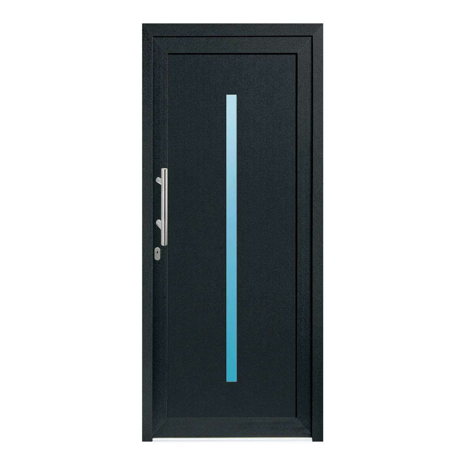 Haustür 93x215 cm Anthrazit-Grau genarbt Venus aus Kunststoff {product.title} {product.width / 10}x{product.height / 10} cm {product.color} {f:if(condition: product.isDoor, then: product.filling, else: '')}