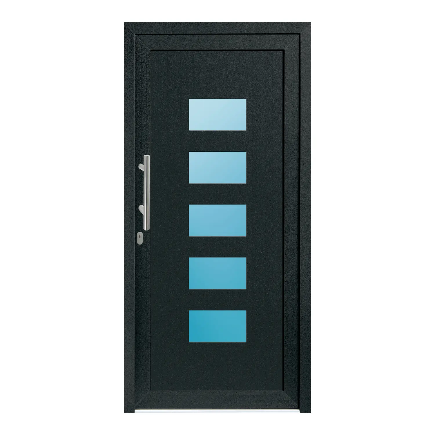 Haustür 99x207 cm Anthrazit-Grau genarbt Merkur aus Kunststoff {product.title} {product.width / 10}x{product.height / 10} cm {product.color} {f:if(condition: product.isDoor, then: product.filling, else: '')}