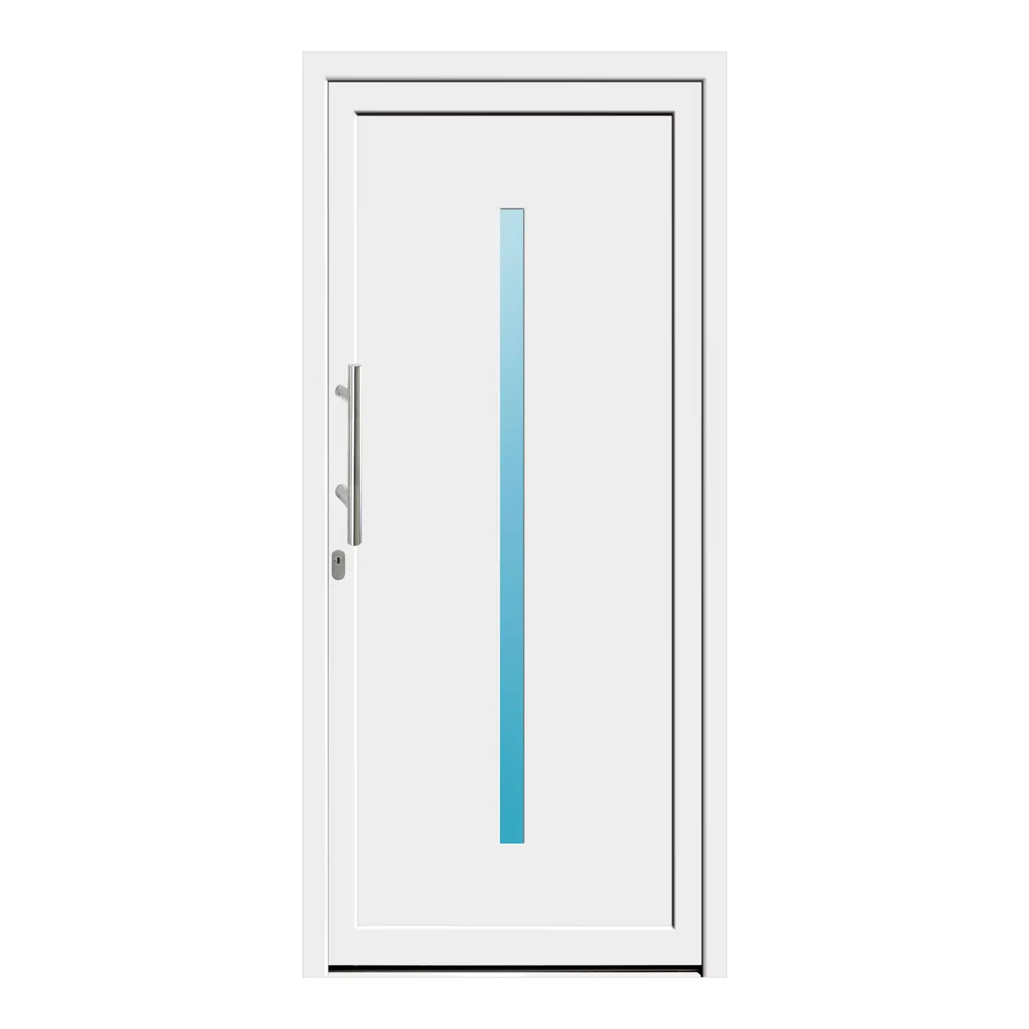 Haustür 93x203 cm Weiß Venus aus Kunststoff {product.title} {product.width / 10}x{product.height / 10} cm {product.color} {f:if(condition: product.isDoor, then: product.filling, else: '')}