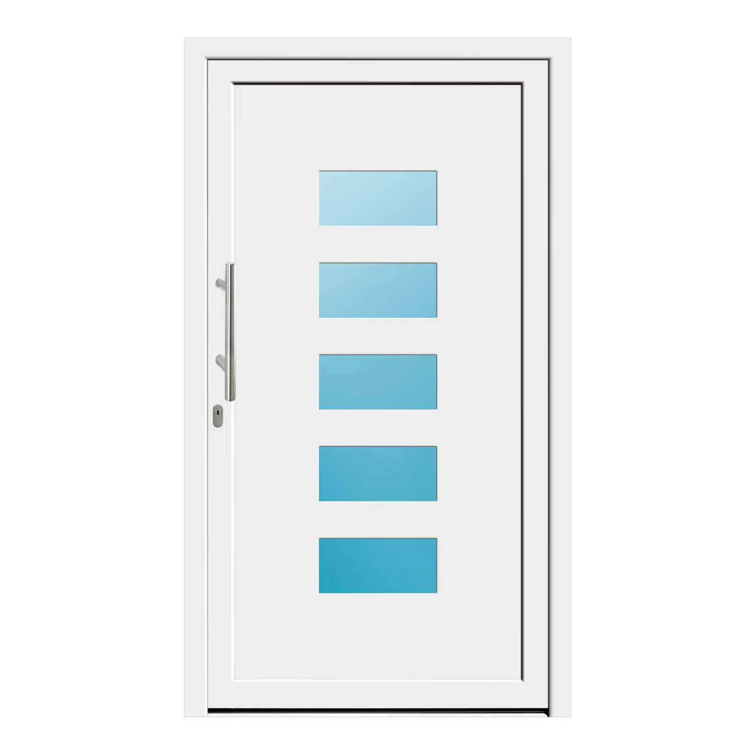 Haustür 111x195 cm Weiß Merkur aus Kunststoff {product.title} {product.width / 10}x{product.height / 10} cm {product.color} {f:if(condition: product.isDoor, then: product.filling, else: '')}