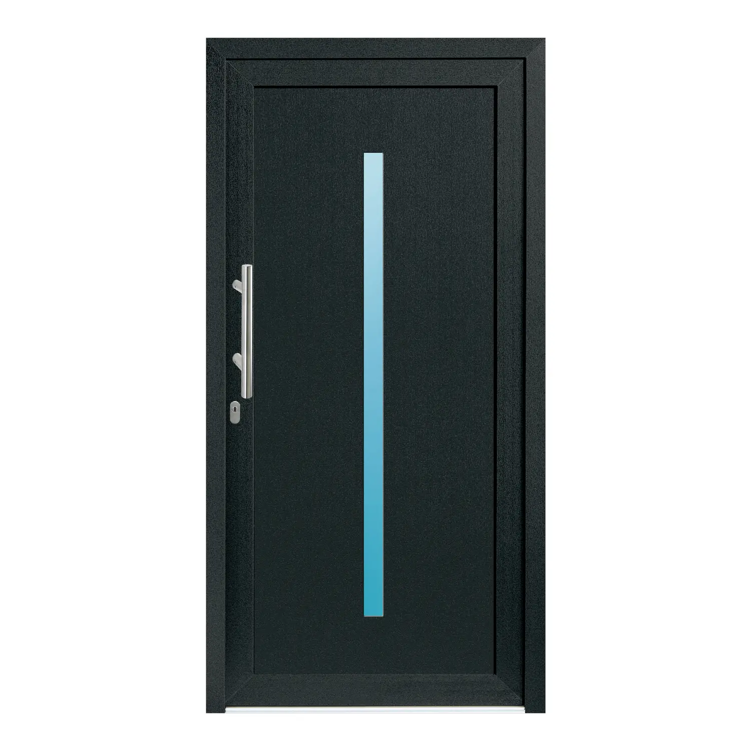 Haustür 101x201 cm Anthrazit-Grau genarbt Venus aus Kunststoff {product.title} {product.width / 10}x{product.height / 10} cm {product.color} {f:if(condition: product.isDoor, then: product.filling, else: '')}