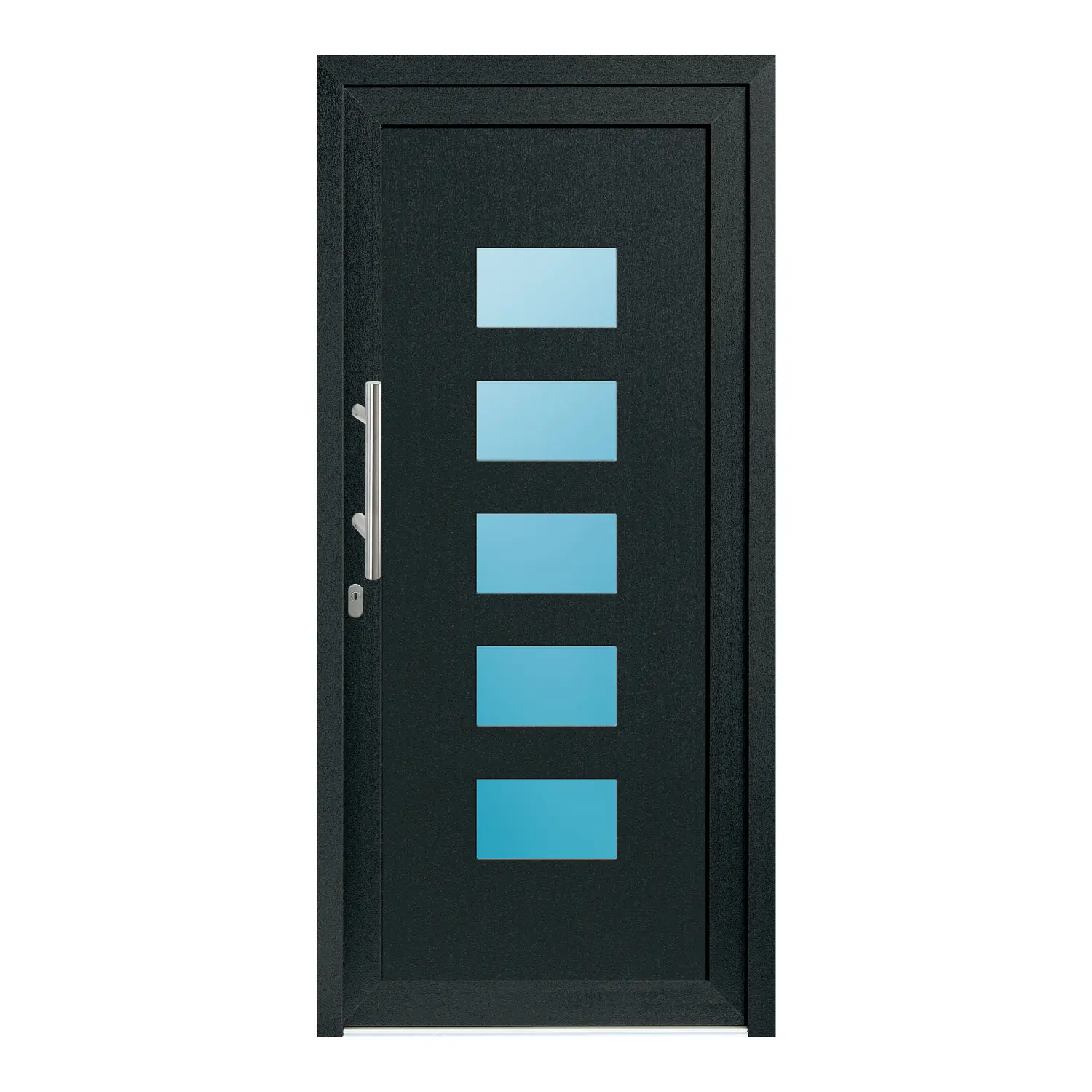 Haustür 92x197 cm Anthrazitgrau genarbt Merkur aus Kunststoff {product.title} {product.width / 10}x{product.height / 10} cm {product.color} {f:if(condition: product.isDoor, then: product.filling, else: '')}