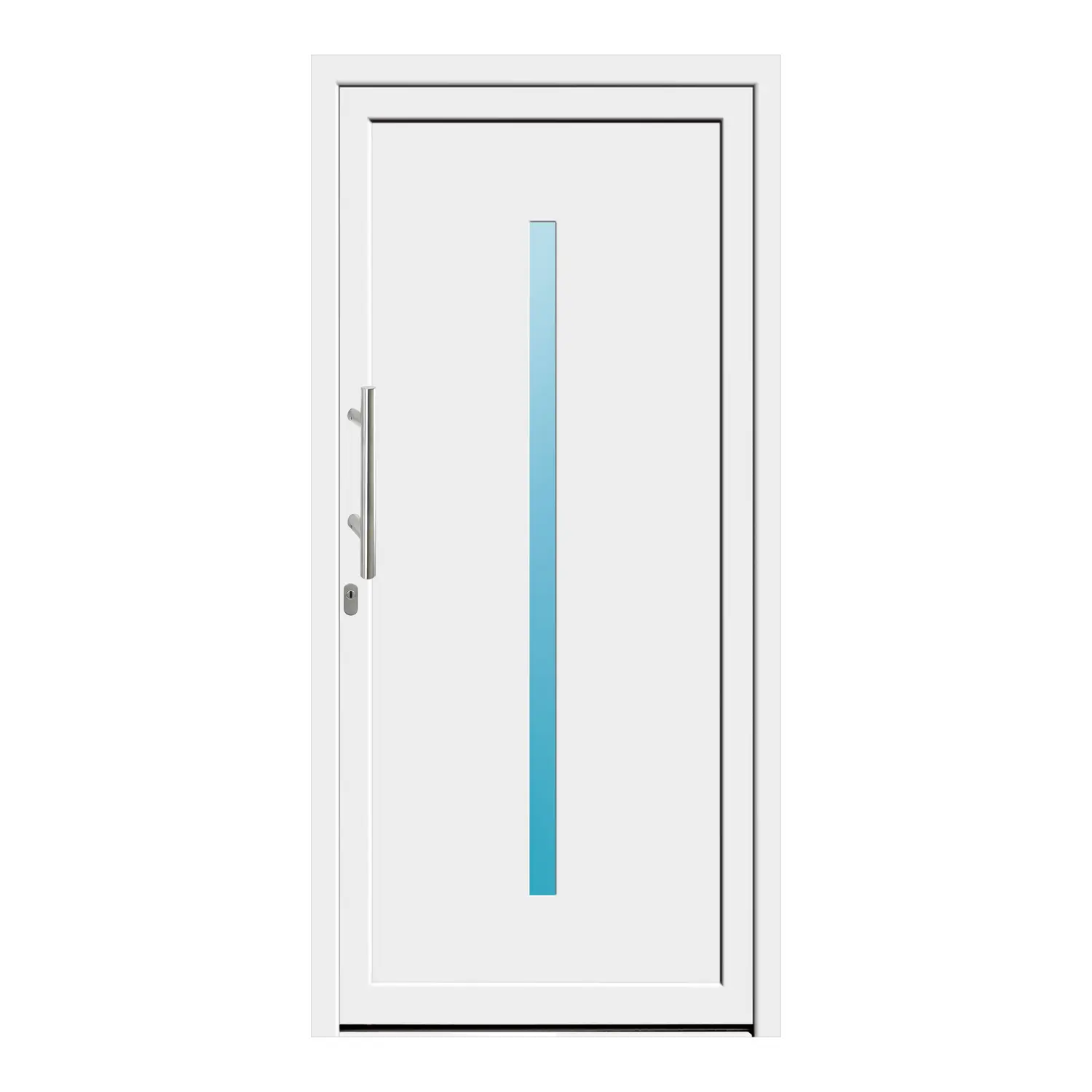 Haustür 97x203 cm Weiß Venus aus Kunststoff {product.title} {product.width / 10}x{product.height / 10} cm {product.color} {f:if(condition: product.isDoor, then: product.filling, else: '')}