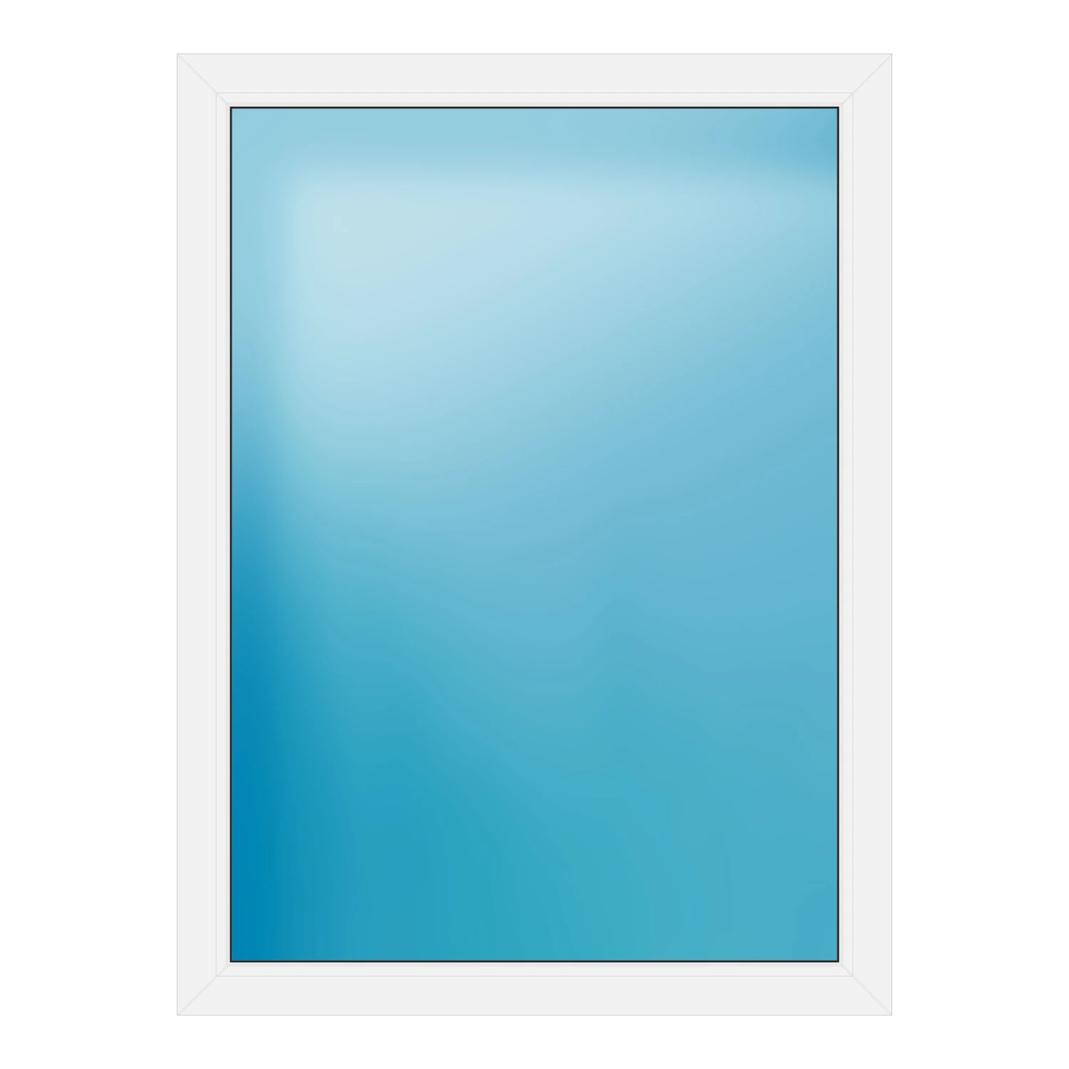 Festverglasung 107x144 cm Weiß