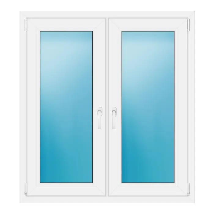 Zweiflügeliges Fenster 110x121 cm Weiß