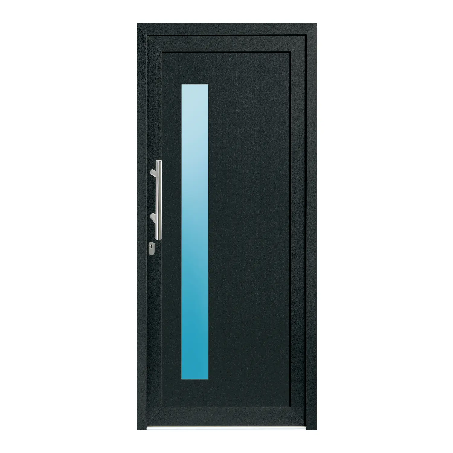 Haustür 90x203.5 cm Anthrazit-Grau genarbt Pluto aus Kunststoff {product.title} {product.width / 10}x{product.height / 10} cm {product.color} {f:if(condition: product.isDoor, then: product.filling, else: '')}