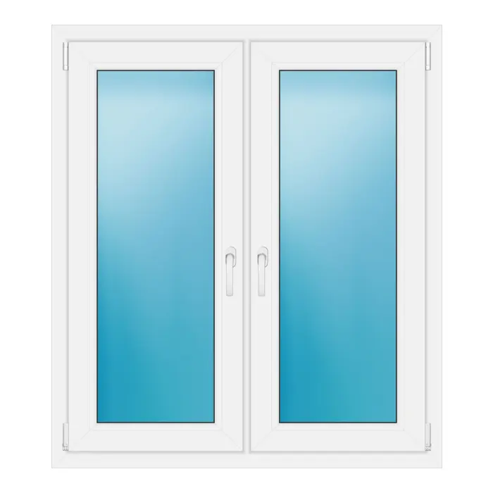 Zweiflügeliges Fenster 110x125 cm Weiß