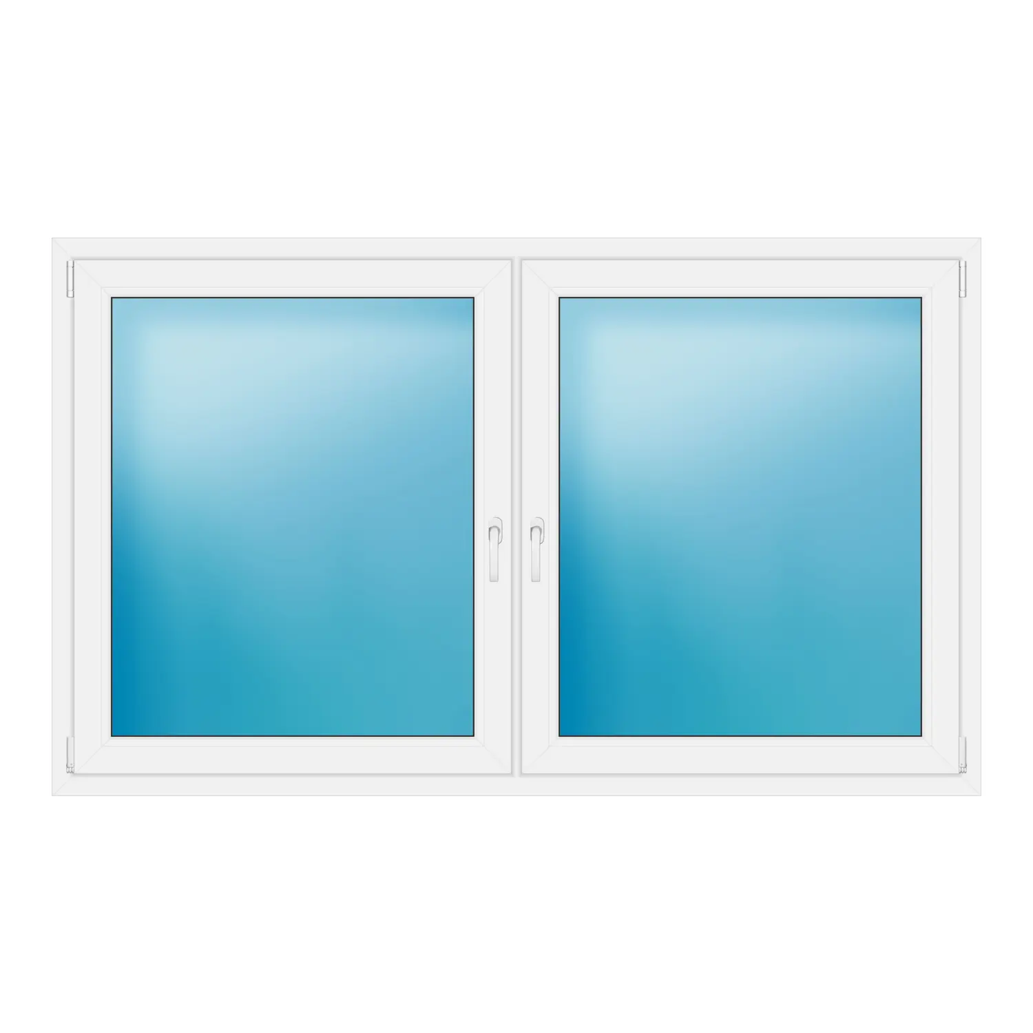 Zweiflügeliges Fenster 200x120 cm Weiß