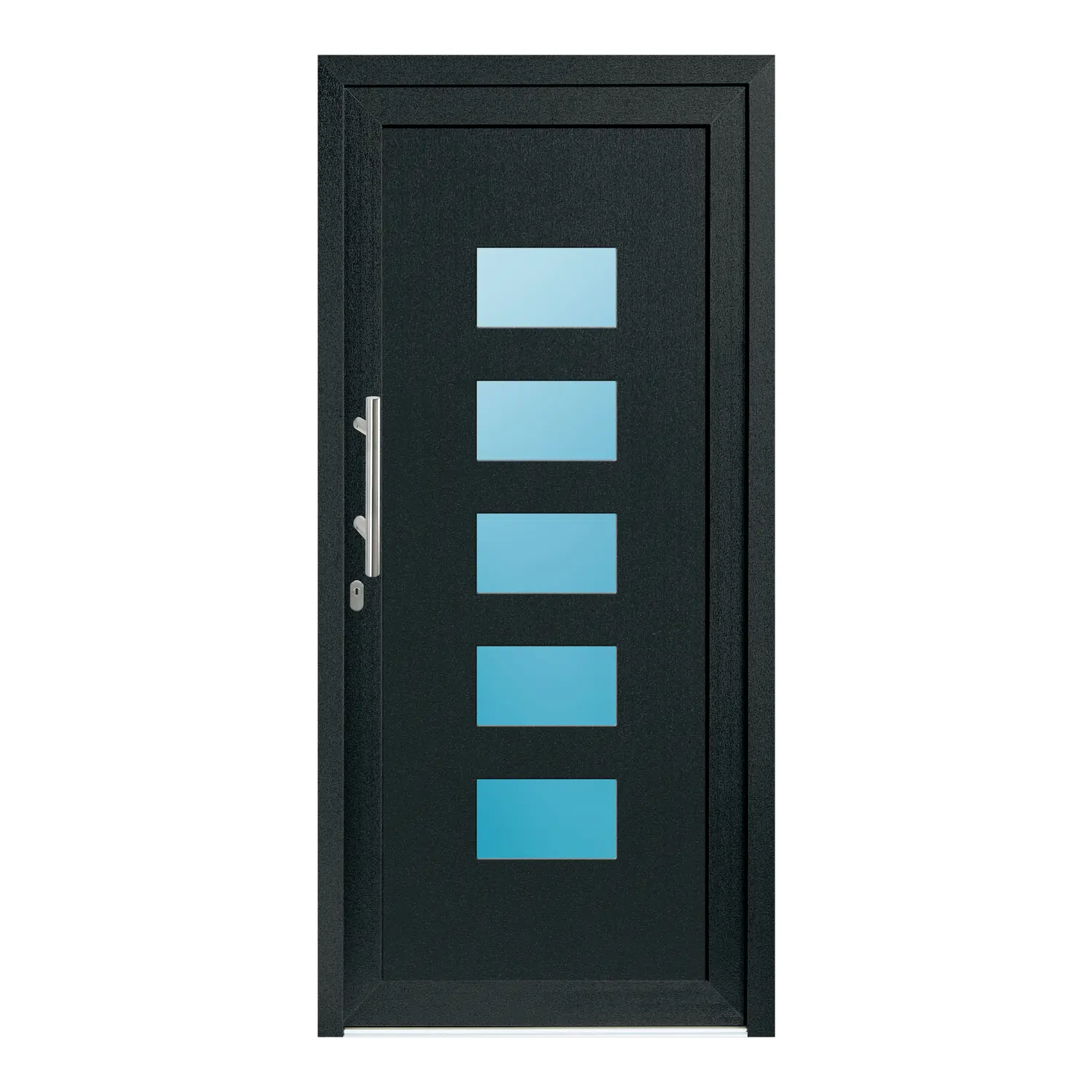 Haustür 101x217 cm Anthrazit-Grau genarbt Merkur aus Kunststoff {product.title} {product.width / 10}x{product.height / 10} cm {product.color} {f:if(condition: product.isDoor, then: product.filling, else: '')}