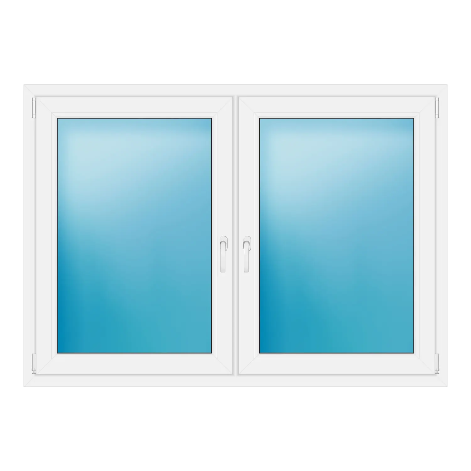 Zweiflügeliges Fenster 162x115,5 cm Weiß
