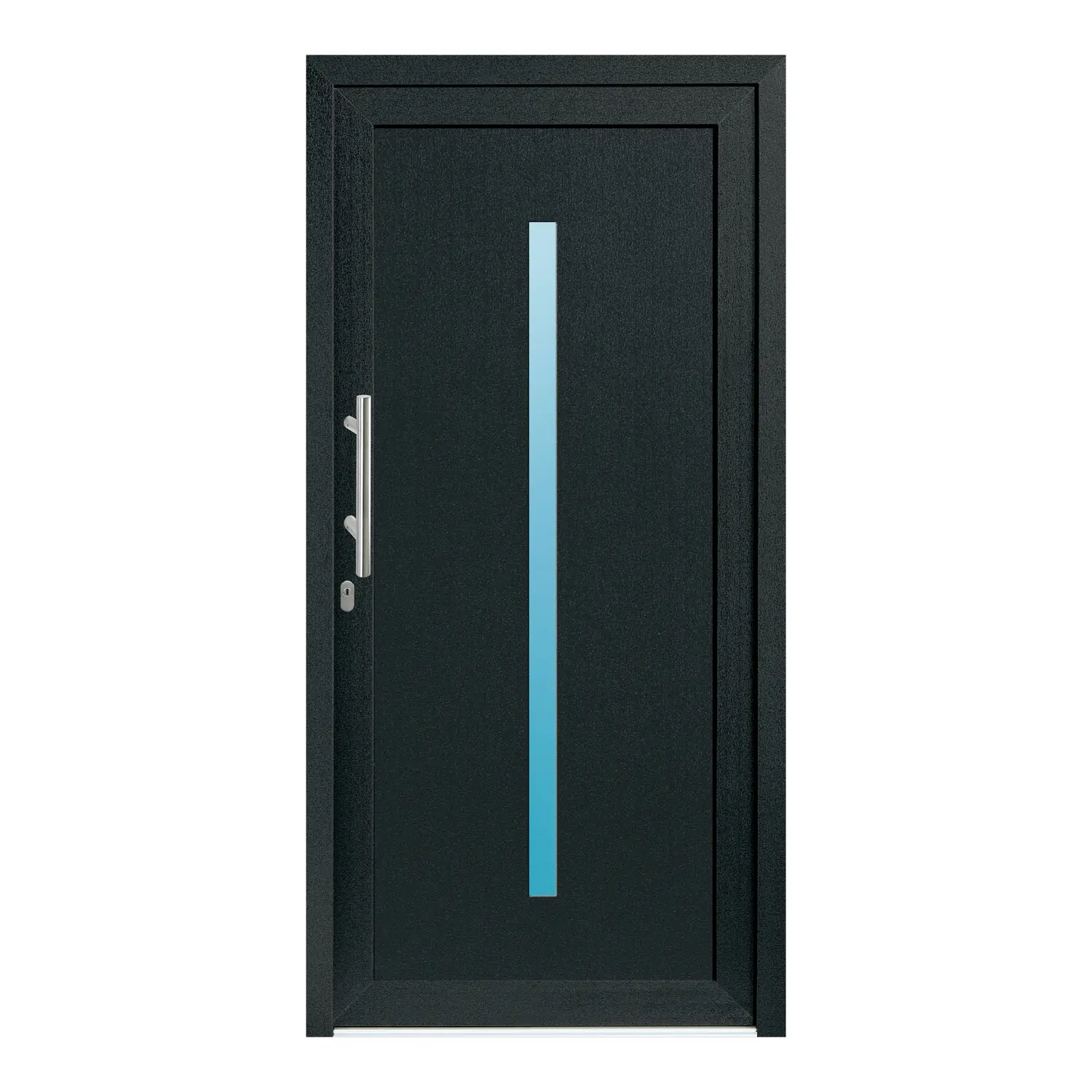 Haustür 105x215 cm Anthrazit-Grau genarbt Venus aus Kunststoff {product.title} {product.width / 10}x{product.height / 10} cm {product.color} {f:if(condition: product.isDoor, then: product.filling, else: '')}