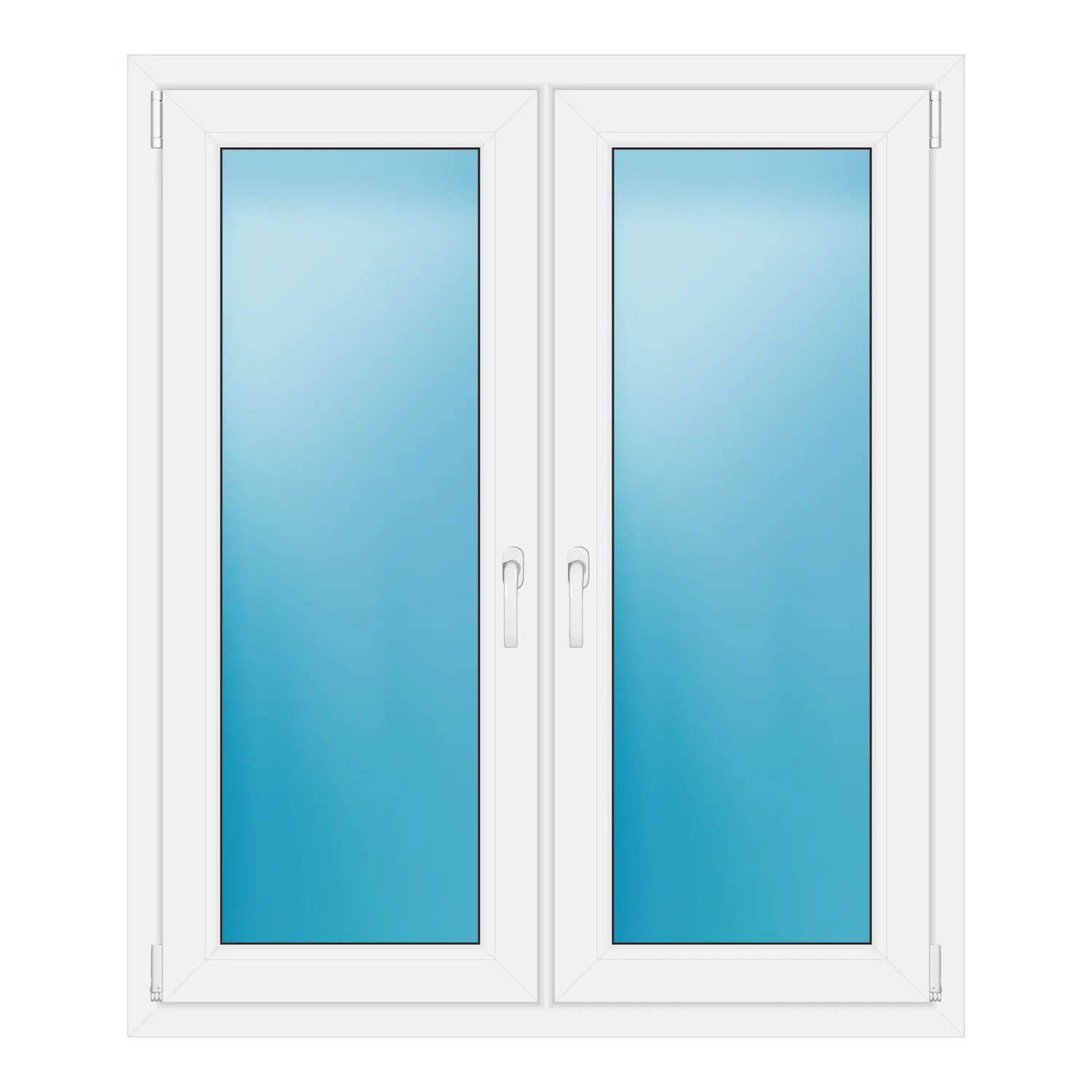 Zweiflügeliges Fenster 115x135 cm Weiß