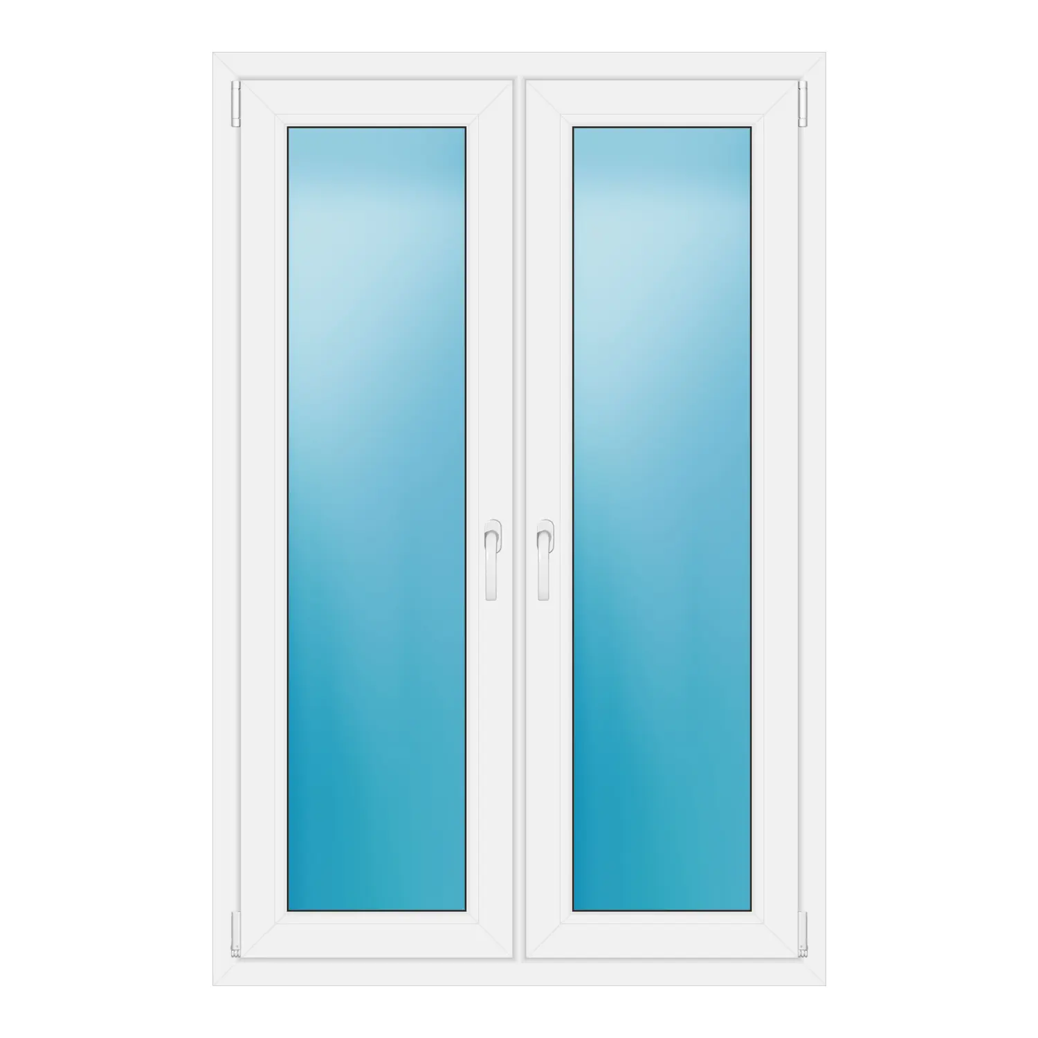 Zweiflügeliges Fenster 105x160 cm Weiß