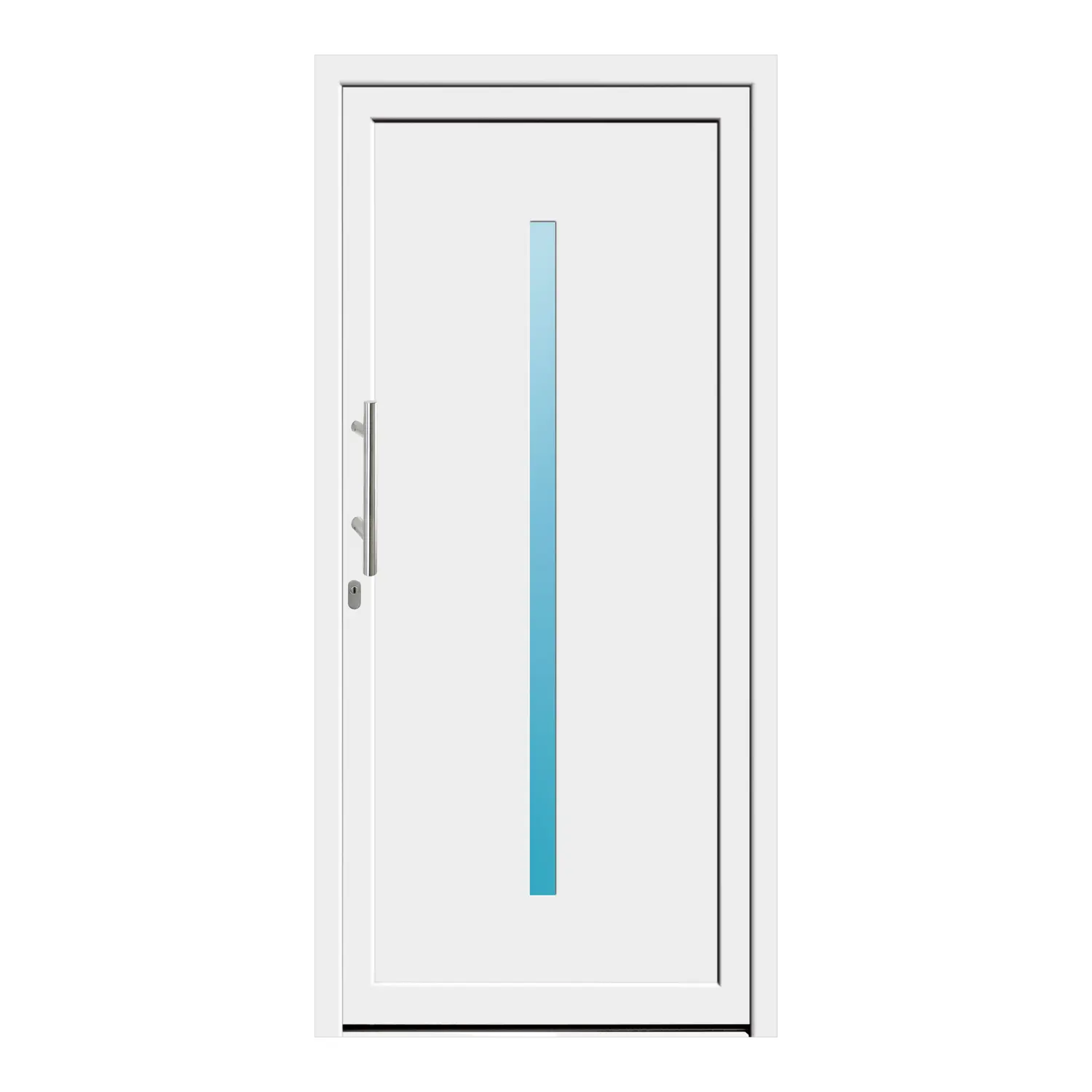 Haustür 105x223 cm Weiß Venus aus Kunststoff {product.title} {product.width / 10}x{product.height / 10} cm {product.color} {f:if(condition: product.isDoor, then: product.filling, else: '')}