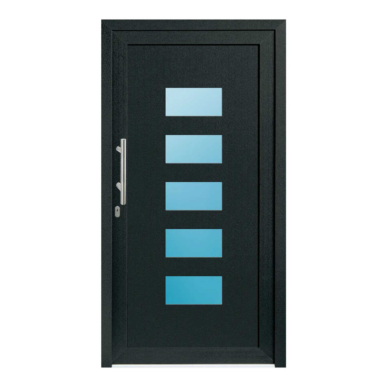 Haustür 111.4x210 cm Anthrazit-Grau genarbt Merkur aus Kunststoff {product.title} {product.width / 10}x{product.height / 10} cm {product.color} {f:if(condition: product.isDoor, then: product.filling, else: '')}