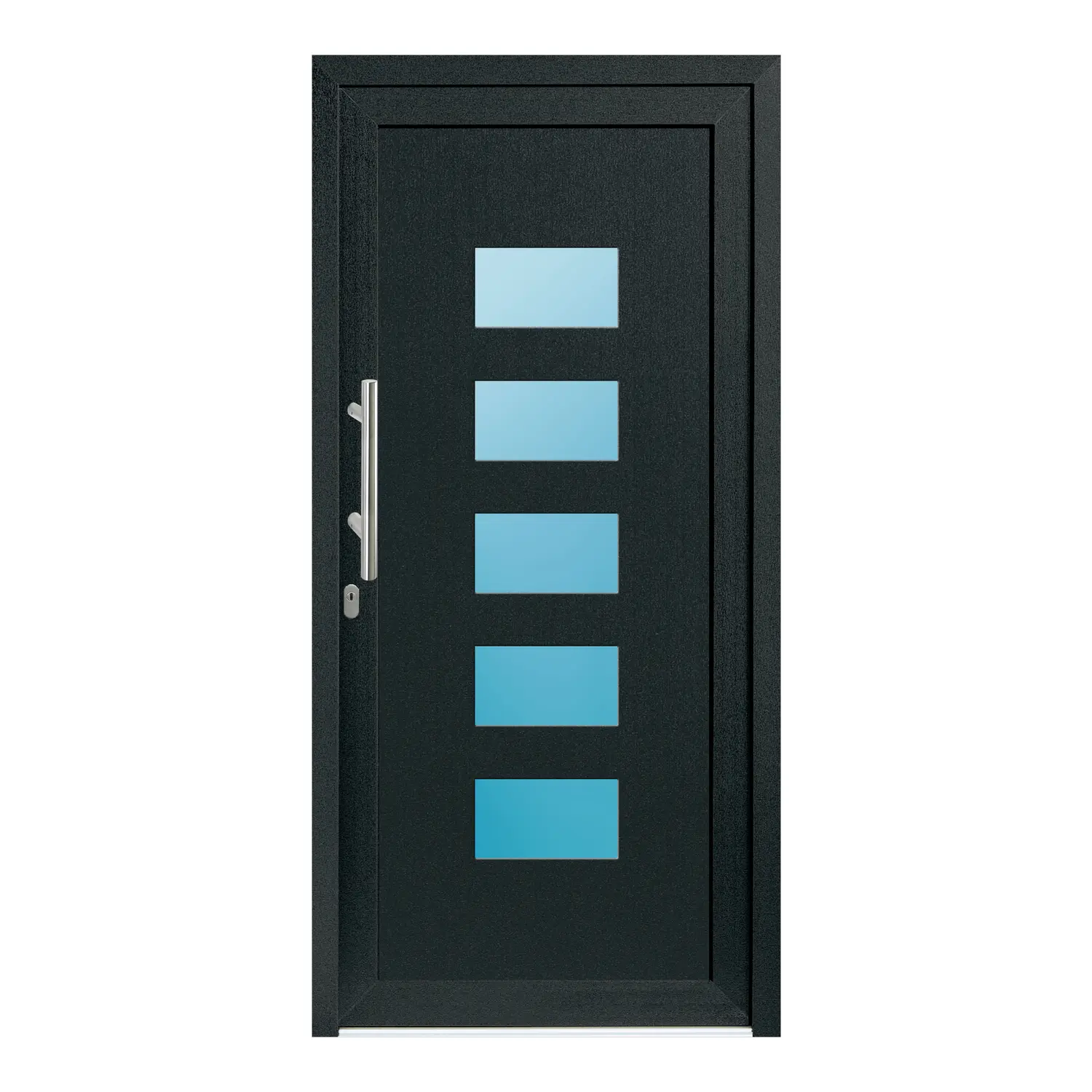 Haustür 93x195 cm Anthrazit-Grau genarbt Merkur aus Kunststoff {product.title} {product.width / 10}x{product.height / 10} cm {product.color} {f:if(condition: product.isDoor, then: product.filling, else: '')}