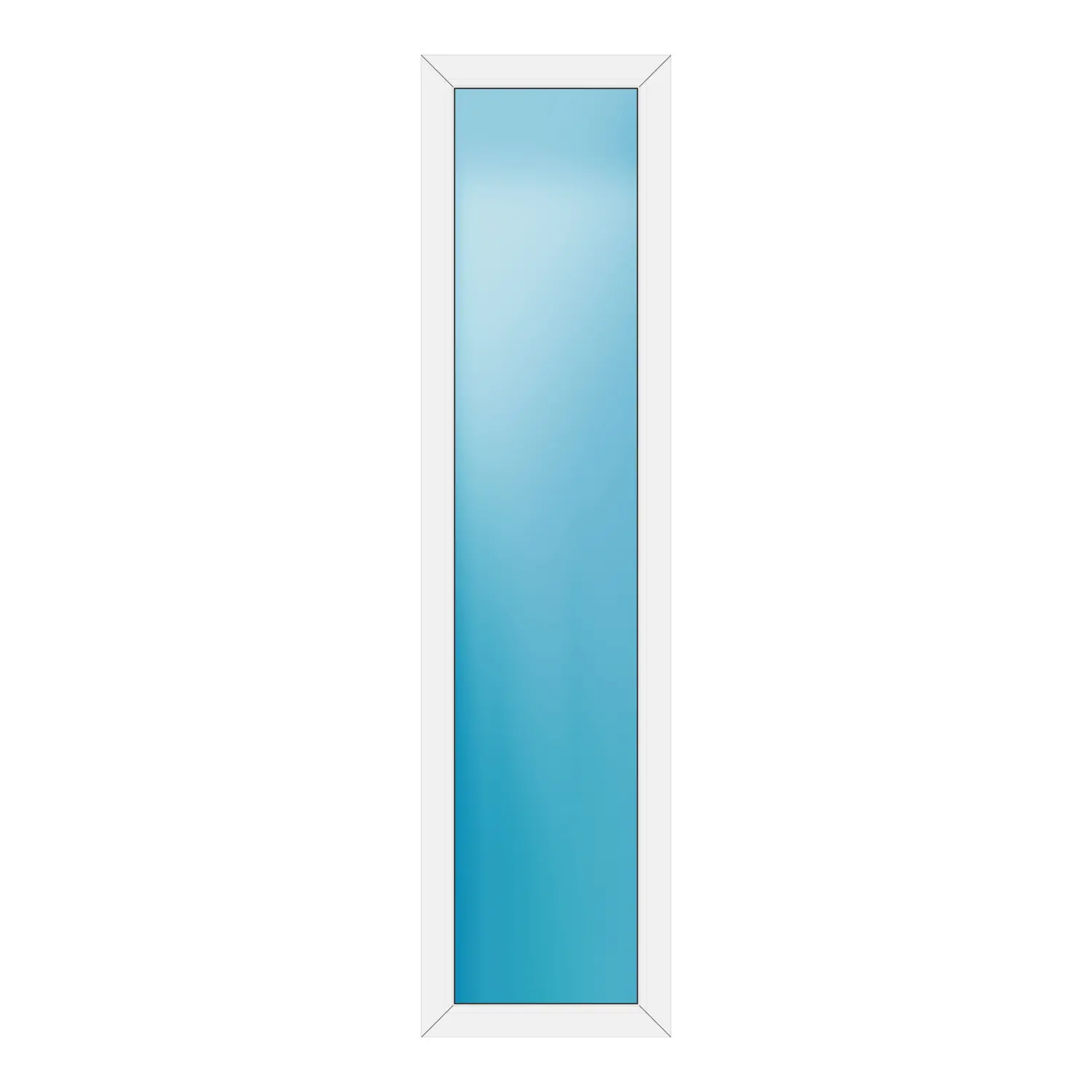 Festverglasung 60x236 cm Weiß