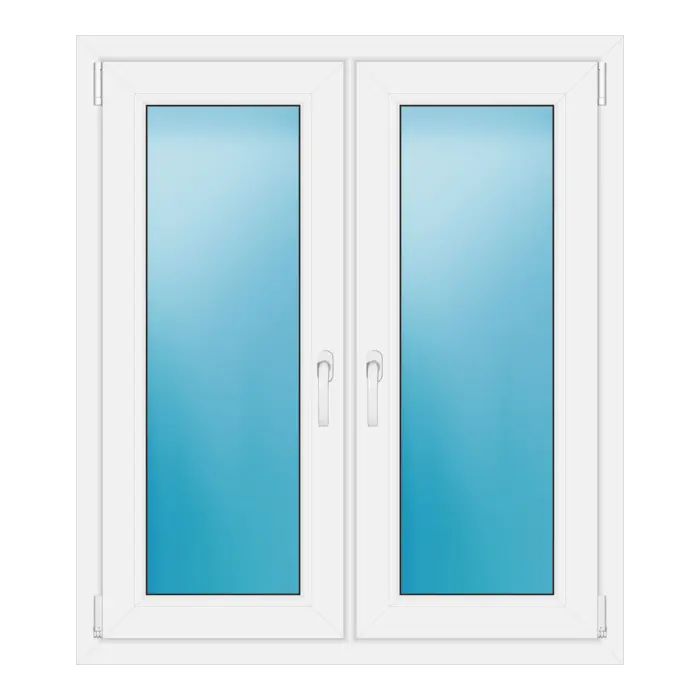 Zweiflügeliges Fenster 100x115 cm Weiß