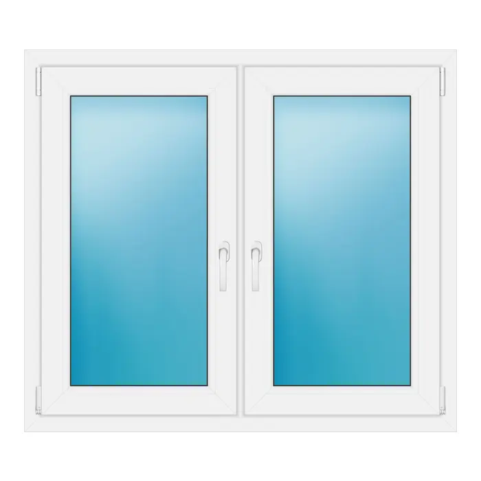Zweiflügeliges Fenster 120x106 cm Weiß