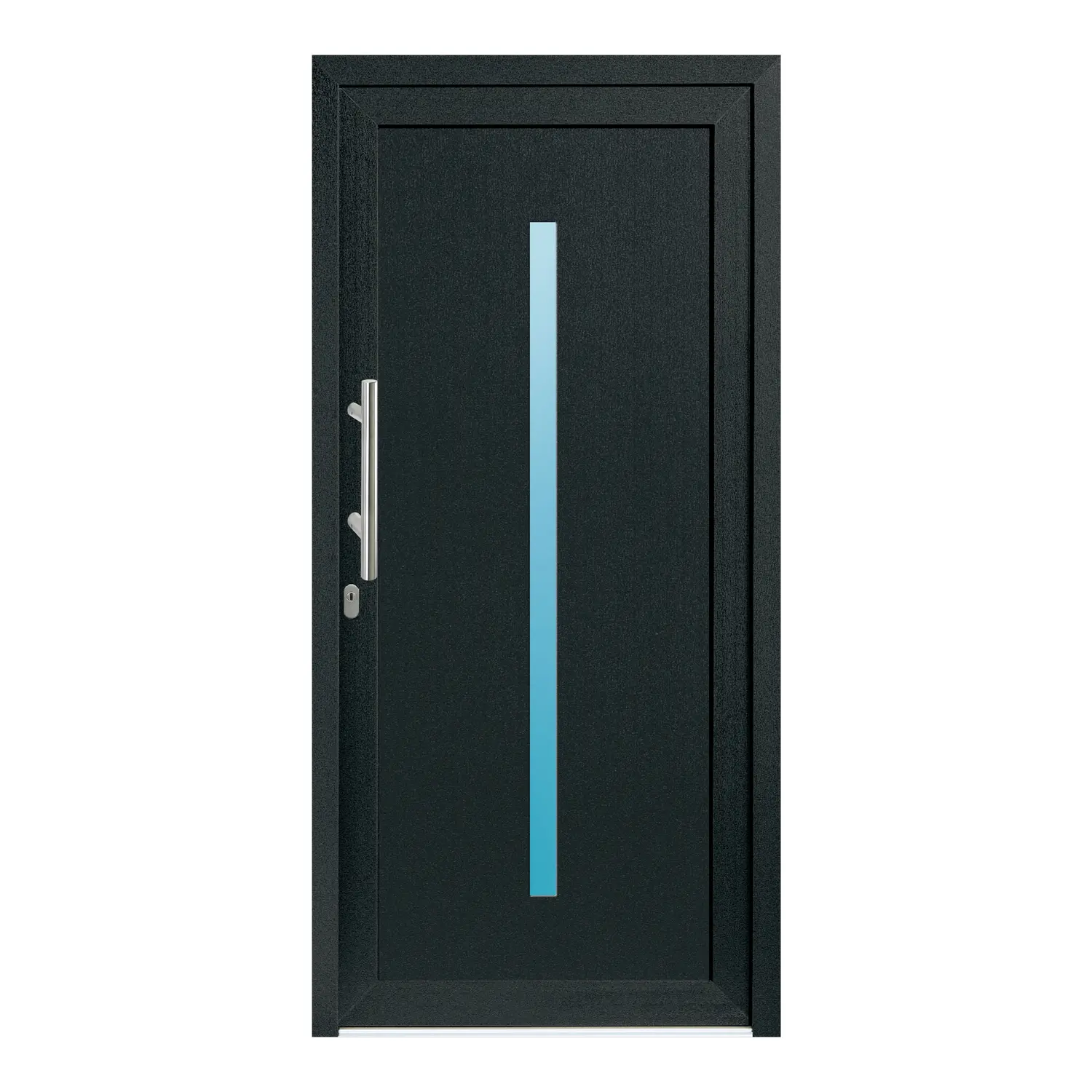 Haustür 93x195 cm Anthrazit-Grau genarbt Venus aus Kunststoff {product.title} {product.width / 10}x{product.height / 10} cm {product.color} {f:if(condition: product.isDoor, then: product.filling, else: '')}