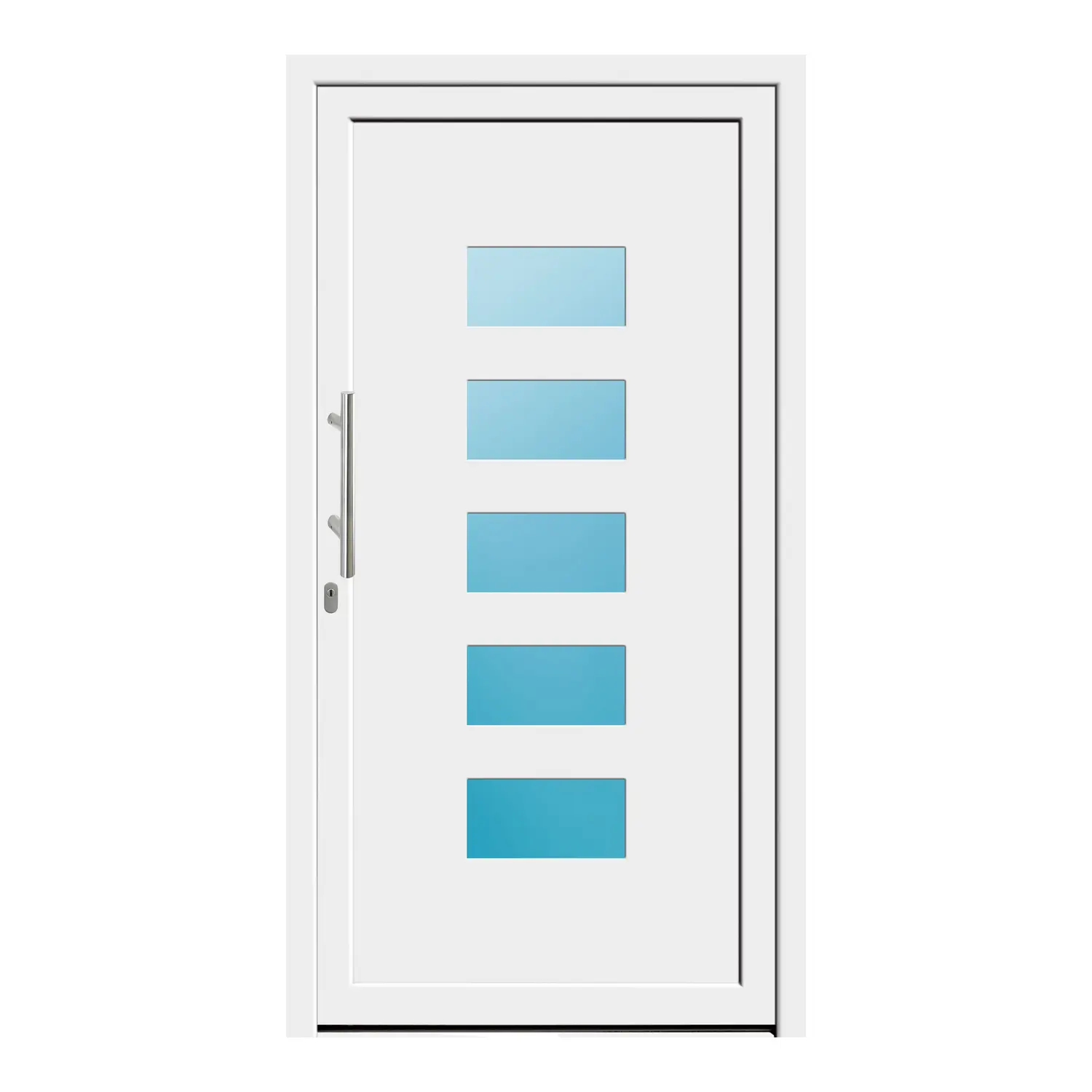 Haustür 111x210 cm Weiß Merkur aus Kunststoff {product.title} {product.width / 10}x{product.height / 10} cm {product.color} {f:if(condition: product.isDoor, then: product.filling, else: '')}