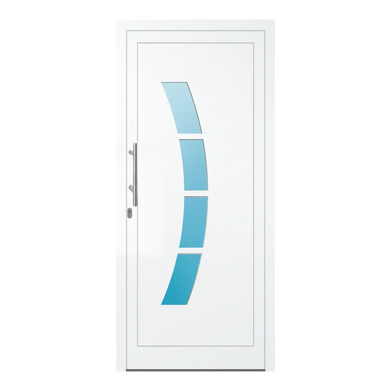 Aluminium Haustür 99.5x220.5 cm Verkehrsweiß RAL 9016 Prezo Top 06  {product.title} {product.width / 10}x{product.height / 10} cm {product.color} {f:if(condition: product.isDoor, then: product.filling, else: '')}