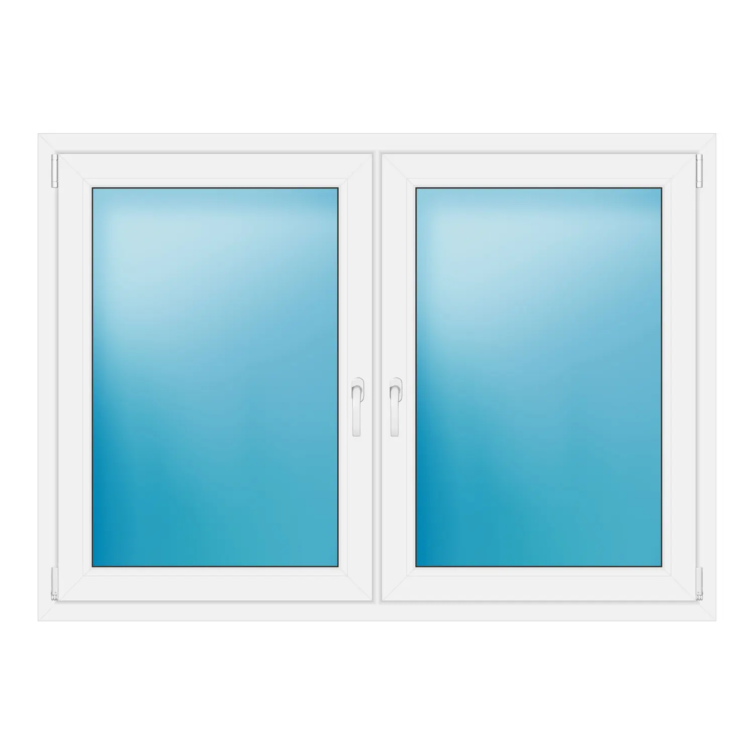Zweiflügeliges Fenster 160x115 cm Weiß