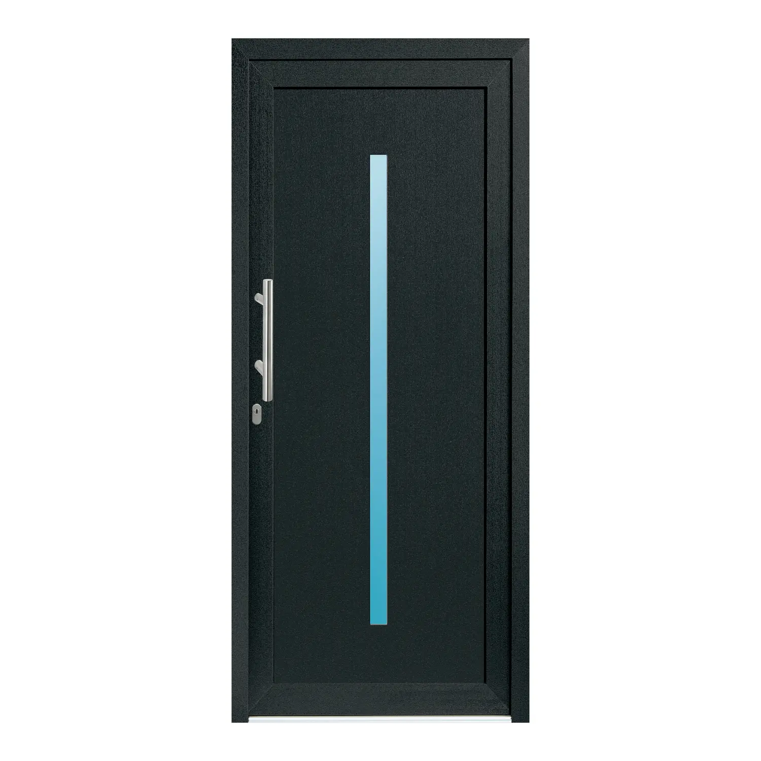 Haustür 97x223 cm Anthrazit-Grau genarbt Venus aus Kunststoff {product.title} {product.width / 10}x{product.height / 10} cm {product.color} {f:if(condition: product.isDoor, then: product.filling, else: '')}