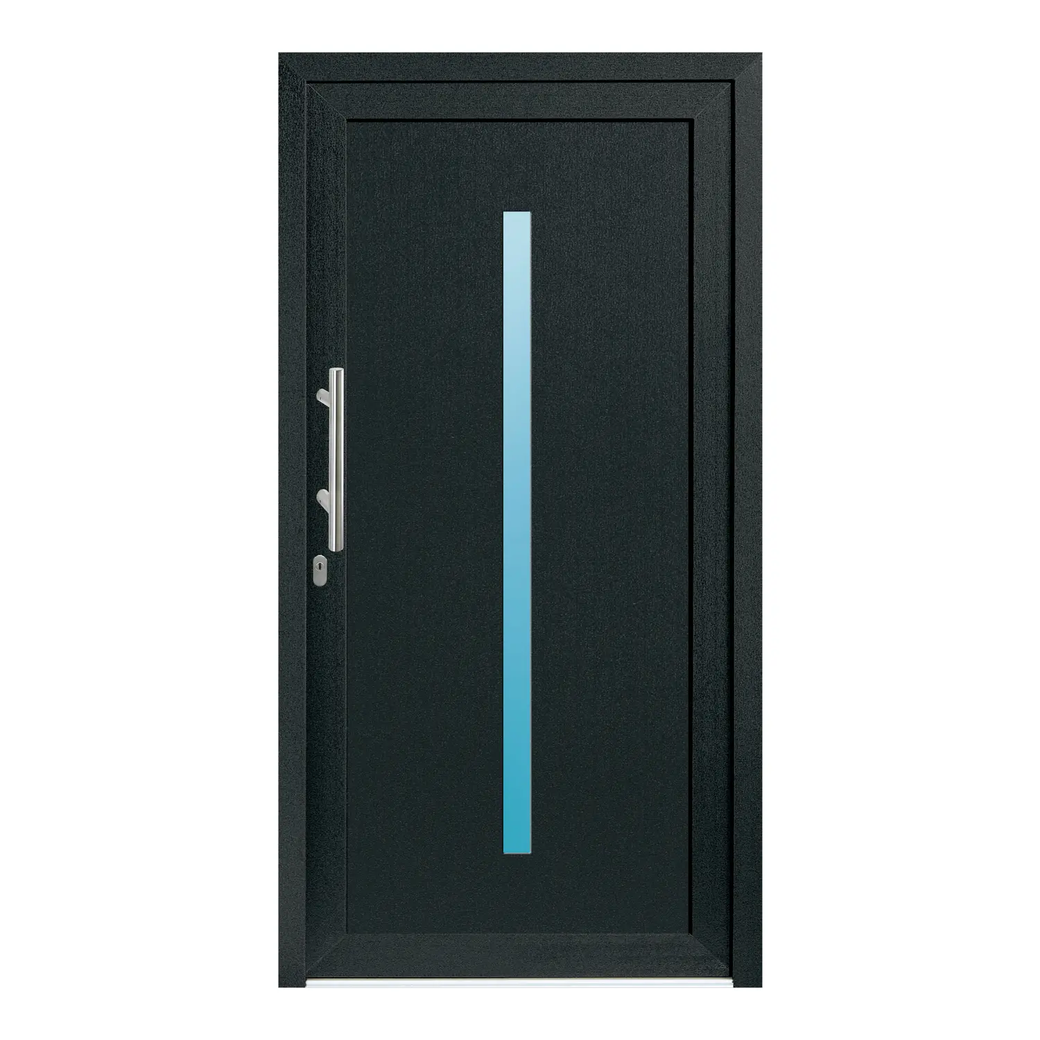 Haustür 105x203 cm Anthrazit-Grau genarbt Venus aus Kunststoff {product.title} {product.width / 10}x{product.height / 10} cm {product.color} {f:if(condition: product.isDoor, then: product.filling, else: '')}