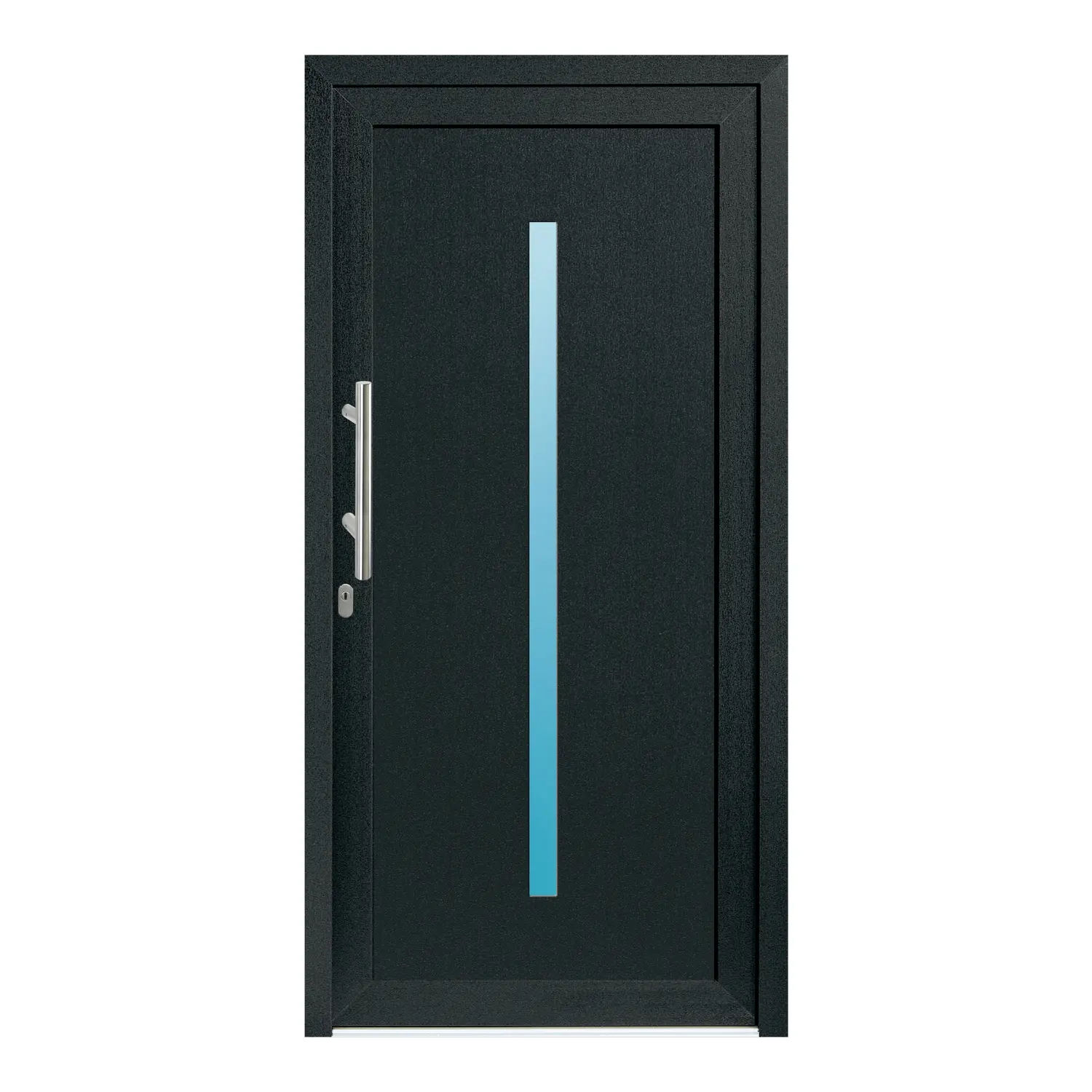 Haustür 97x197 cm Anthrazit-Grau genarbt Venus aus Kunststoff {product.title} {product.width / 10}x{product.height / 10} cm {product.color} {f:if(condition: product.isDoor, then: product.filling, else: '')}