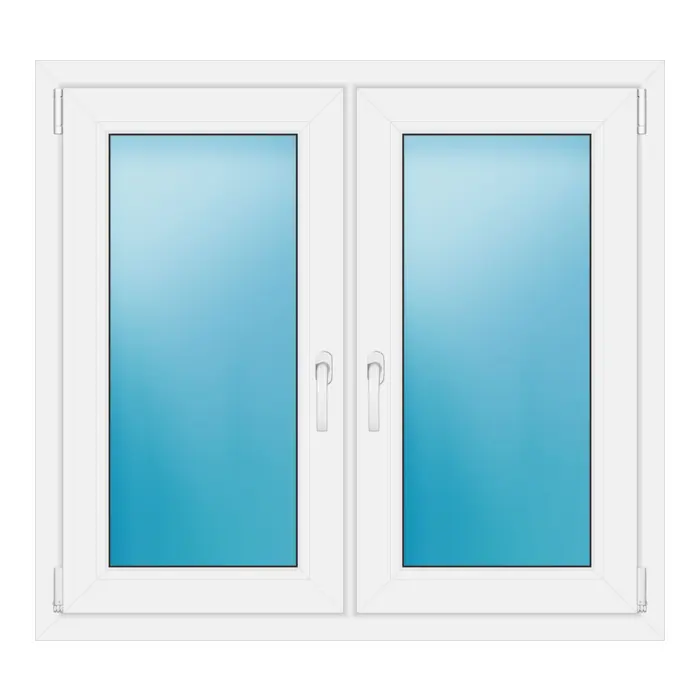 Zweiflügeliges Fenster 109x100,5 cm Weiß