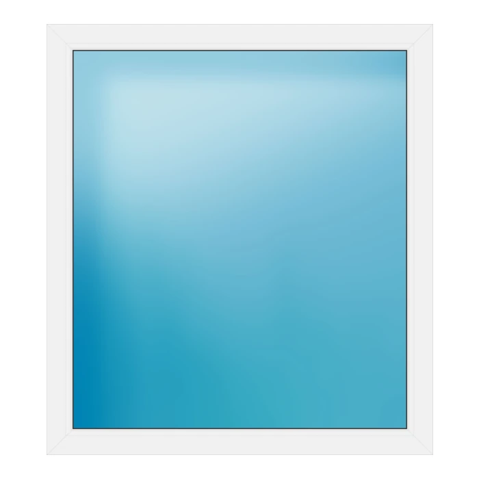 Festverglasung 118x131.7 cm Weiß
