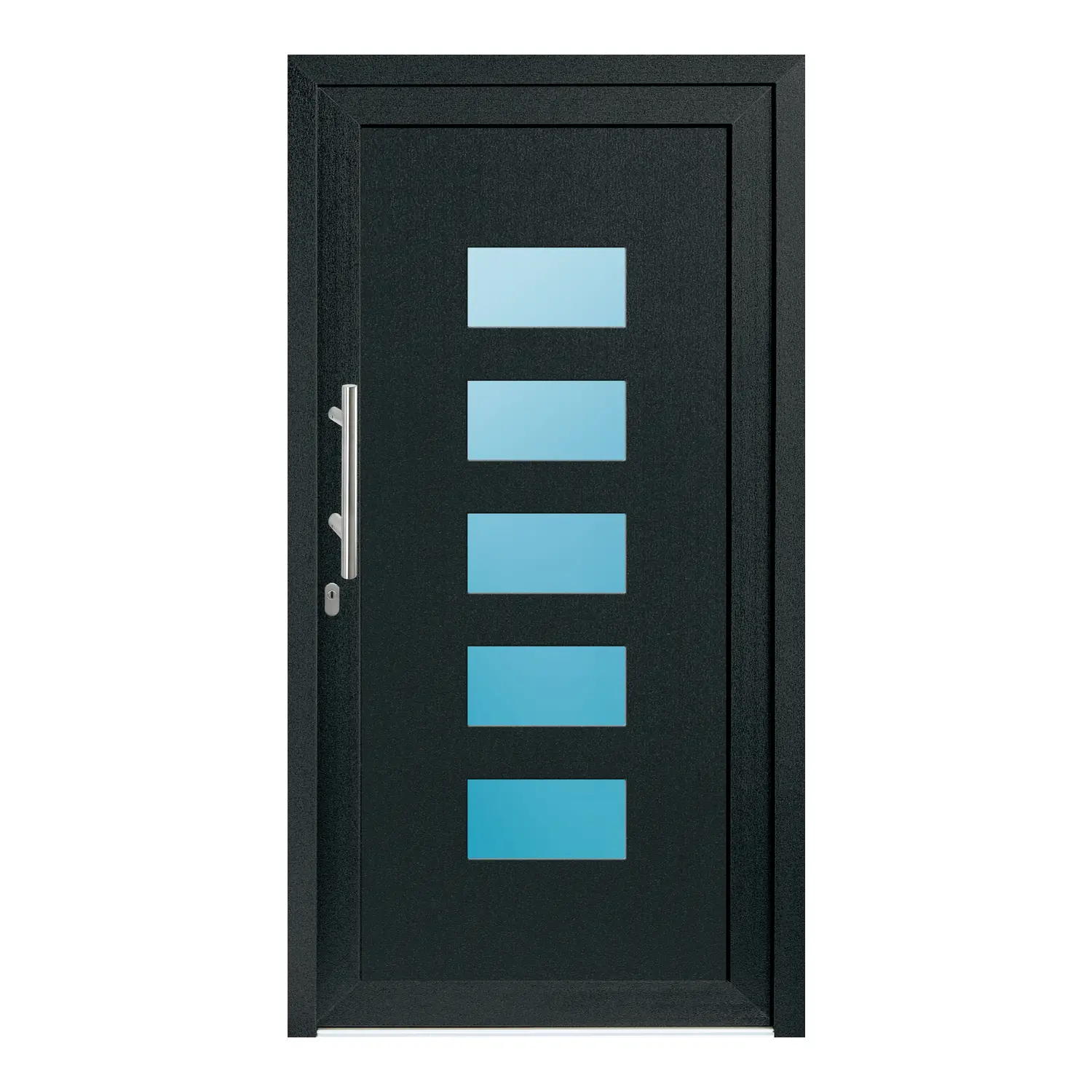 Haustür 106x201.3 cm Anthrazit-Grau genarbt Merkur aus Kunststoff {product.title} {product.width / 10}x{product.height / 10} cm {product.color} {f:if(condition: product.isDoor, then: product.filling, else: '')}