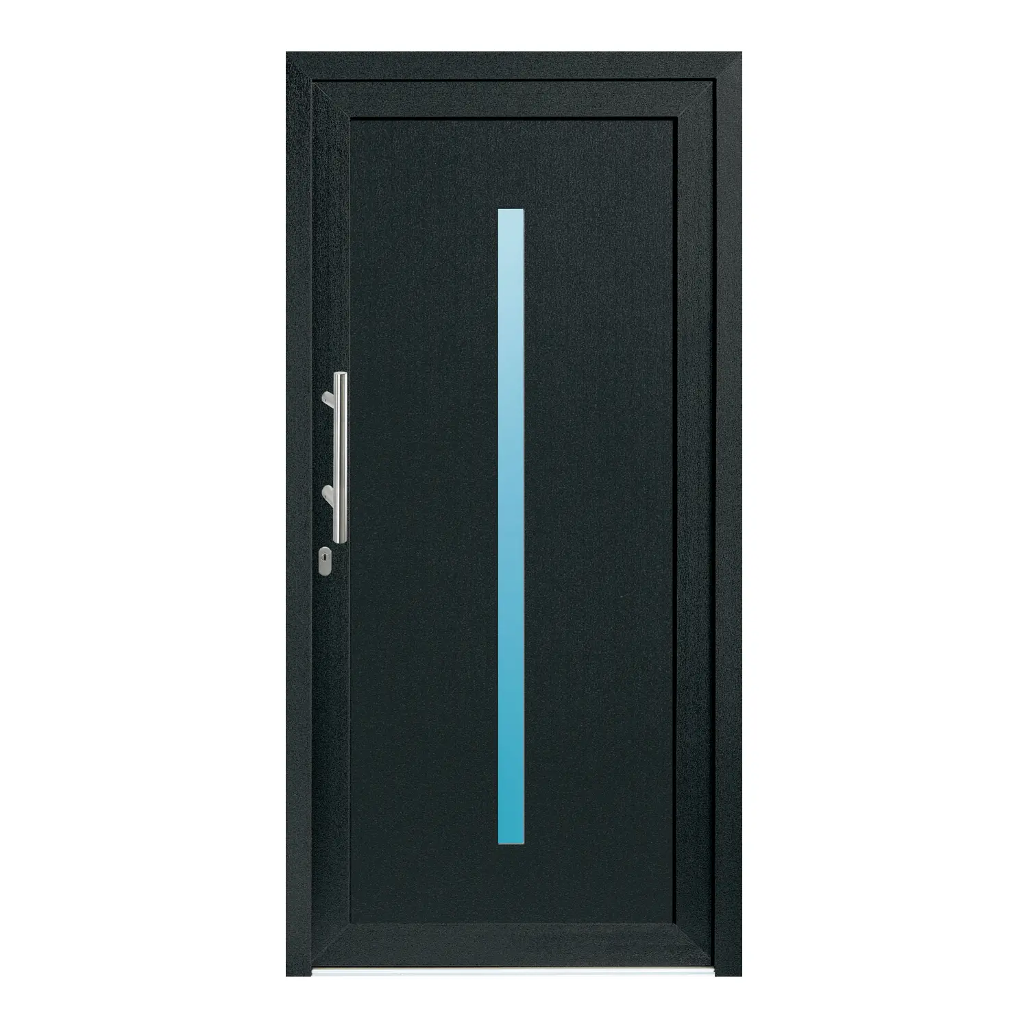 Haustür 106x215 cm Anthrazit-Grau genarbt Venus aus Kunststoff {product.title} {product.width / 10}x{product.height / 10} cm {product.color} {f:if(condition: product.isDoor, then: product.filling, else: '')}