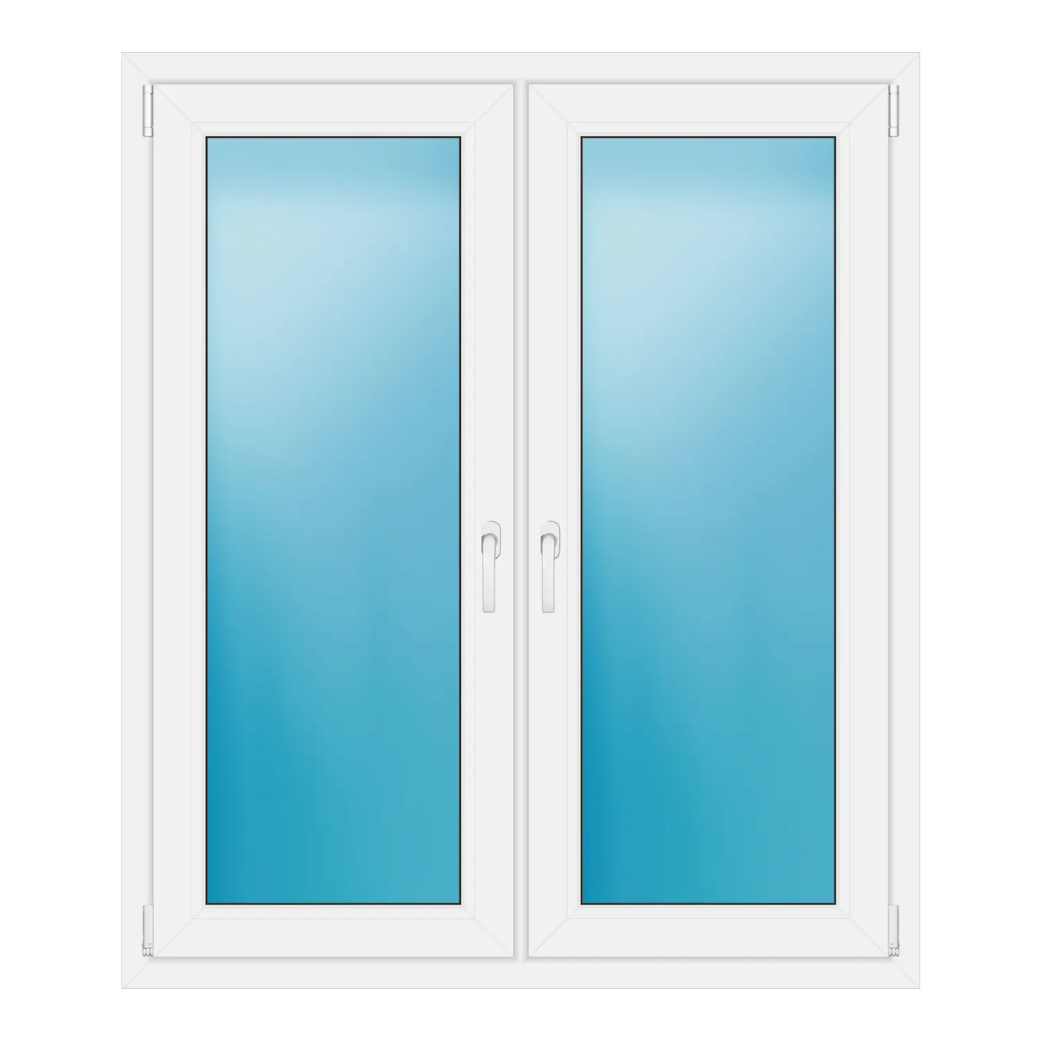Zweiflügeliges Fenster 121x142 cm Weiß